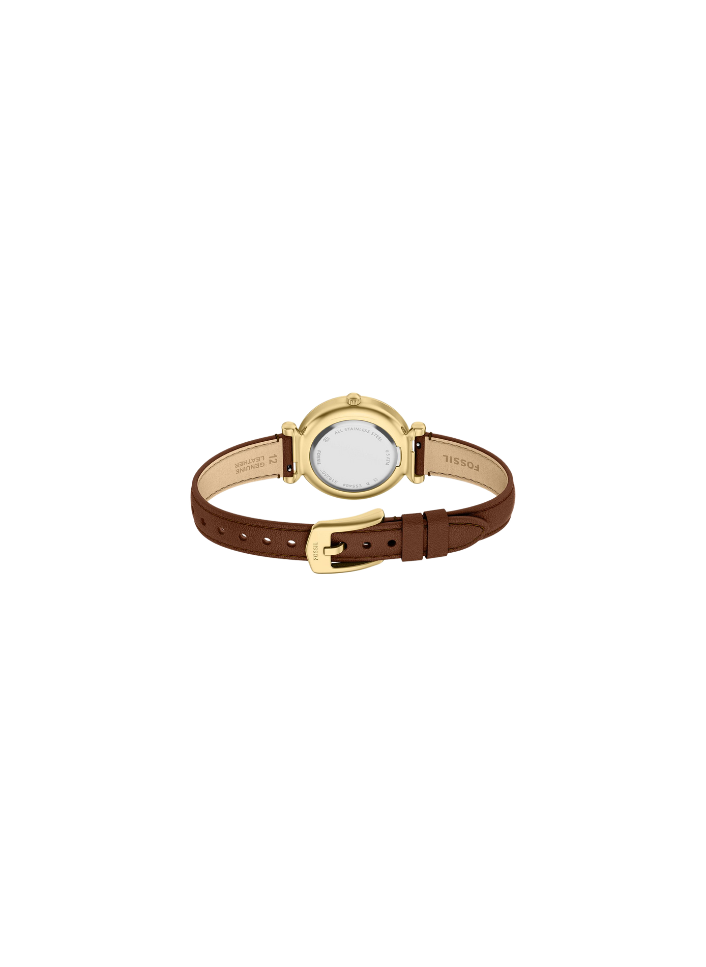 Carlie Mini leather quartz watch FOSSIL White