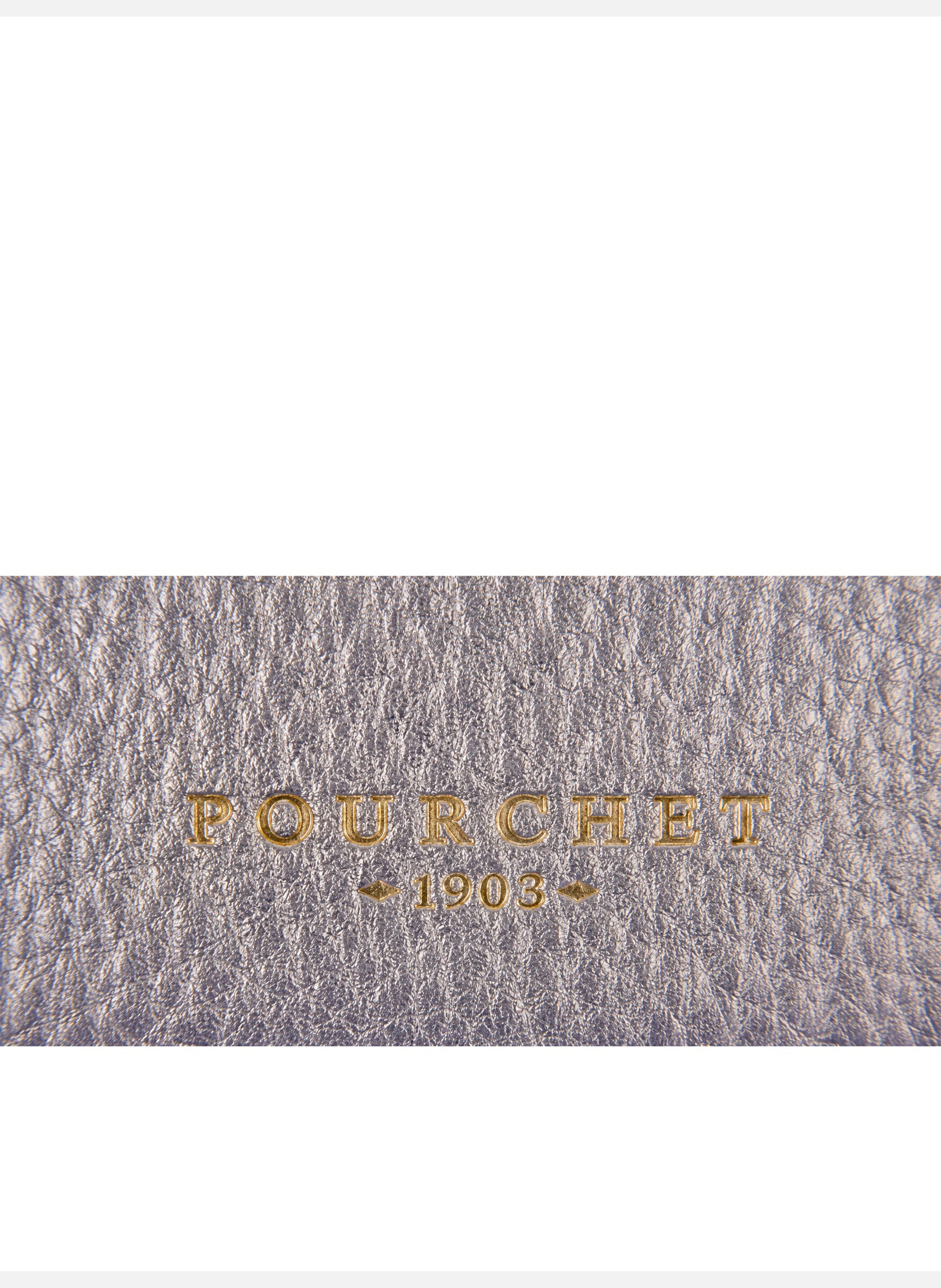 Club | porte-monnaie & porte-cartes en cuir de vachette | Gris POURCHET Femme