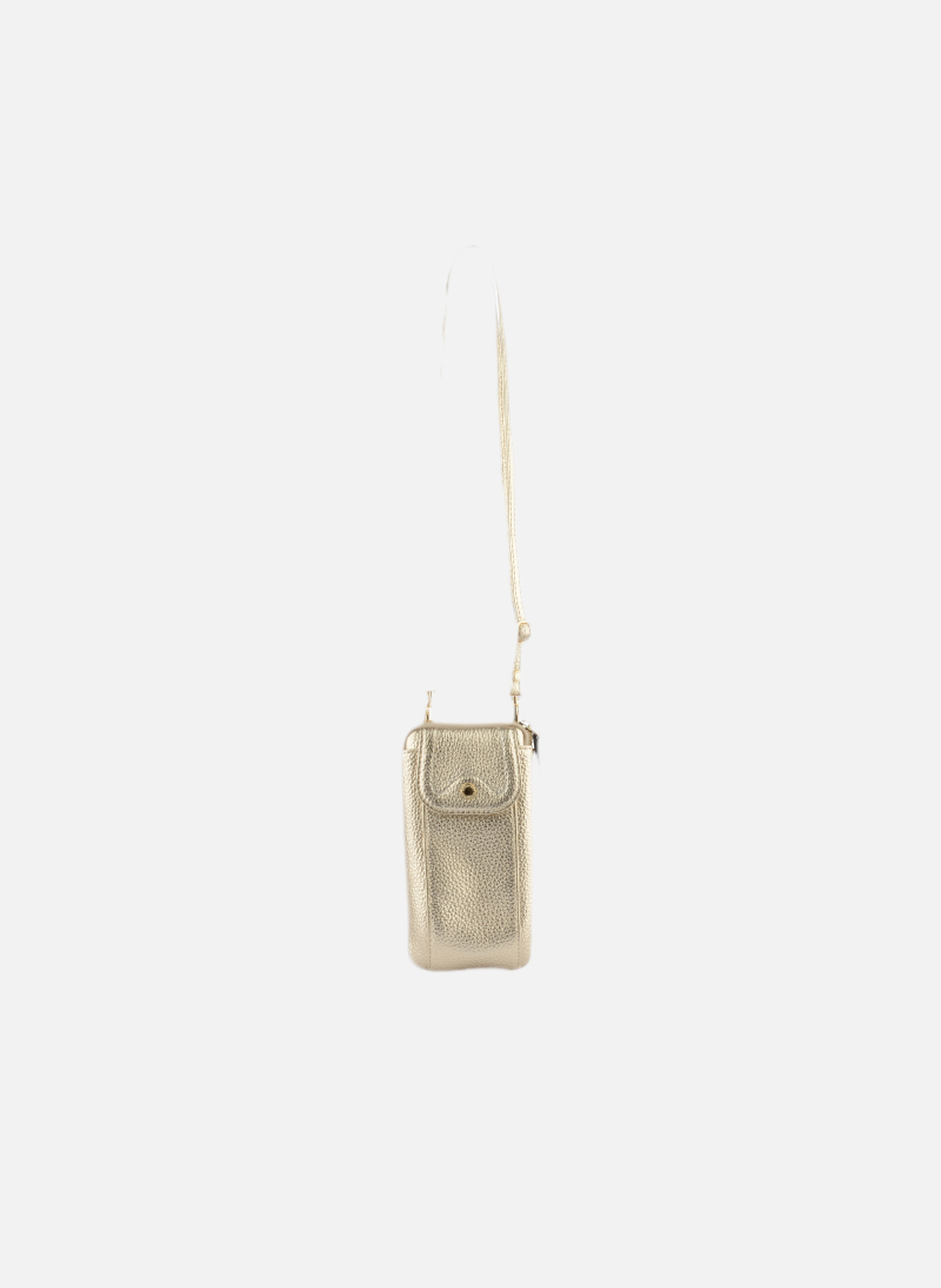 Club | etui téléphone portable en cuir de veau grainé POURCHET Doré