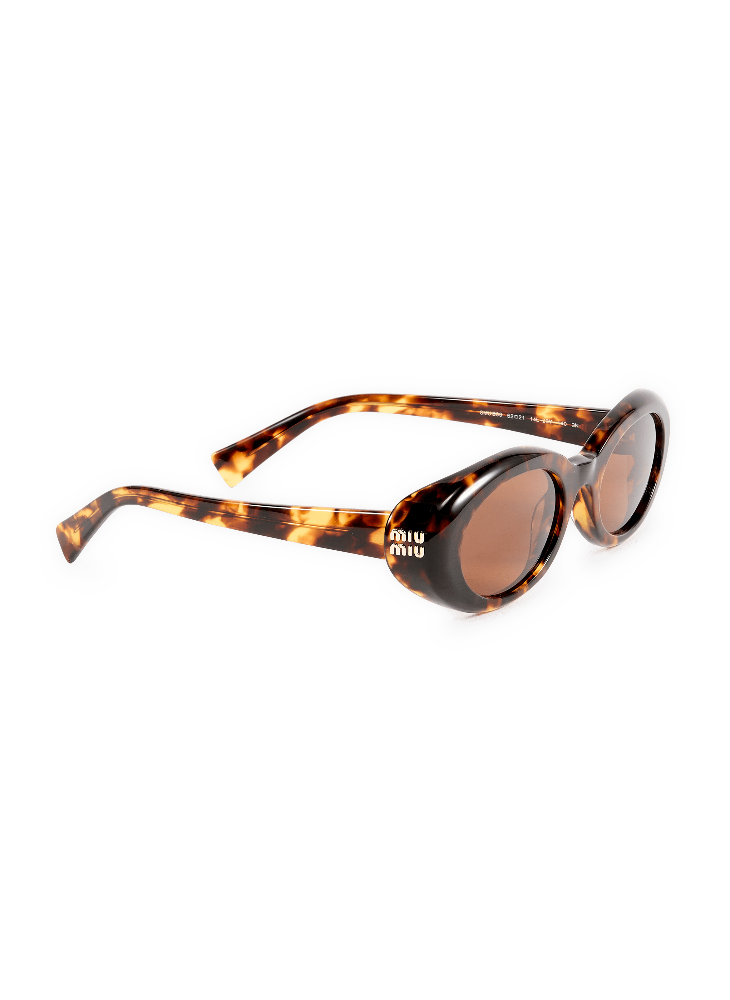 Ovale Sonnenbrille mit Schildpatt-Rahmen MIU MIU Braun