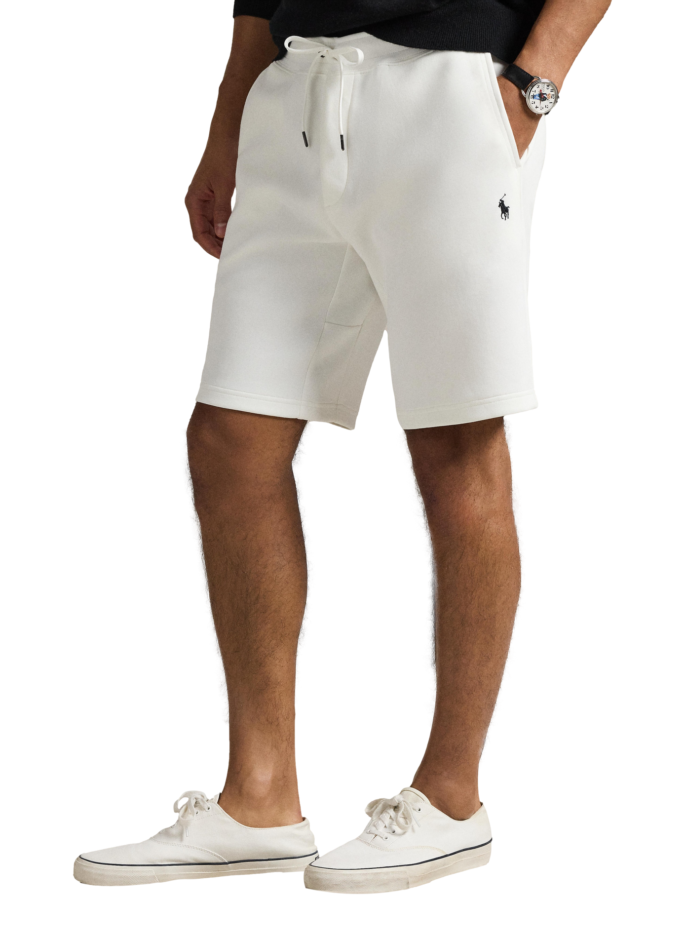 Short with embroidered logo in blended cotton POLO RALPH LAUREN White