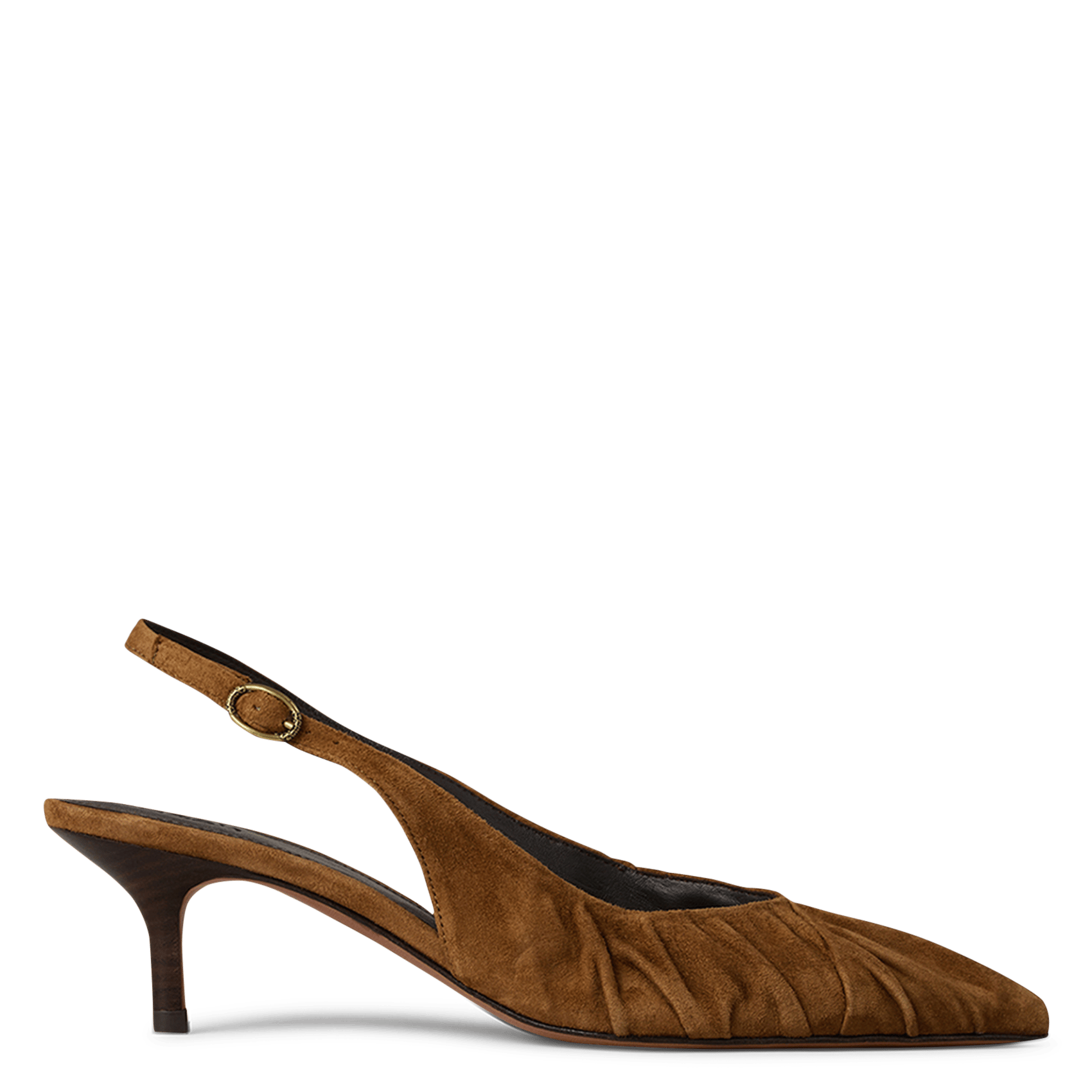 Suède leren geplooide pumps Cidney BA&SH Bruin