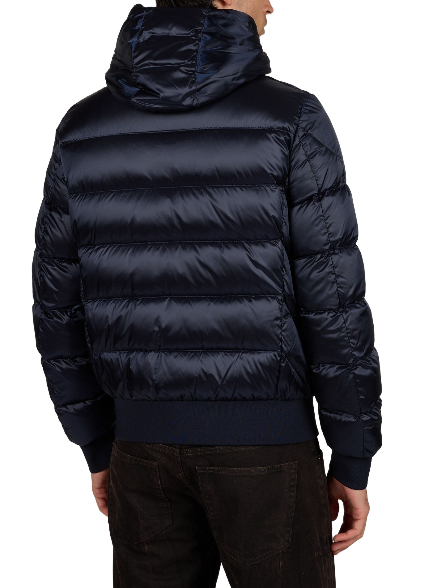 Gefütterte Kapuzenjacke aus Satin PARAJUMPERS Blau