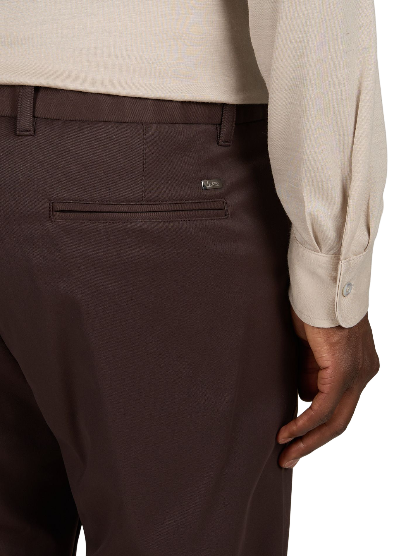 Pantaloni dritti HERNO Marrone