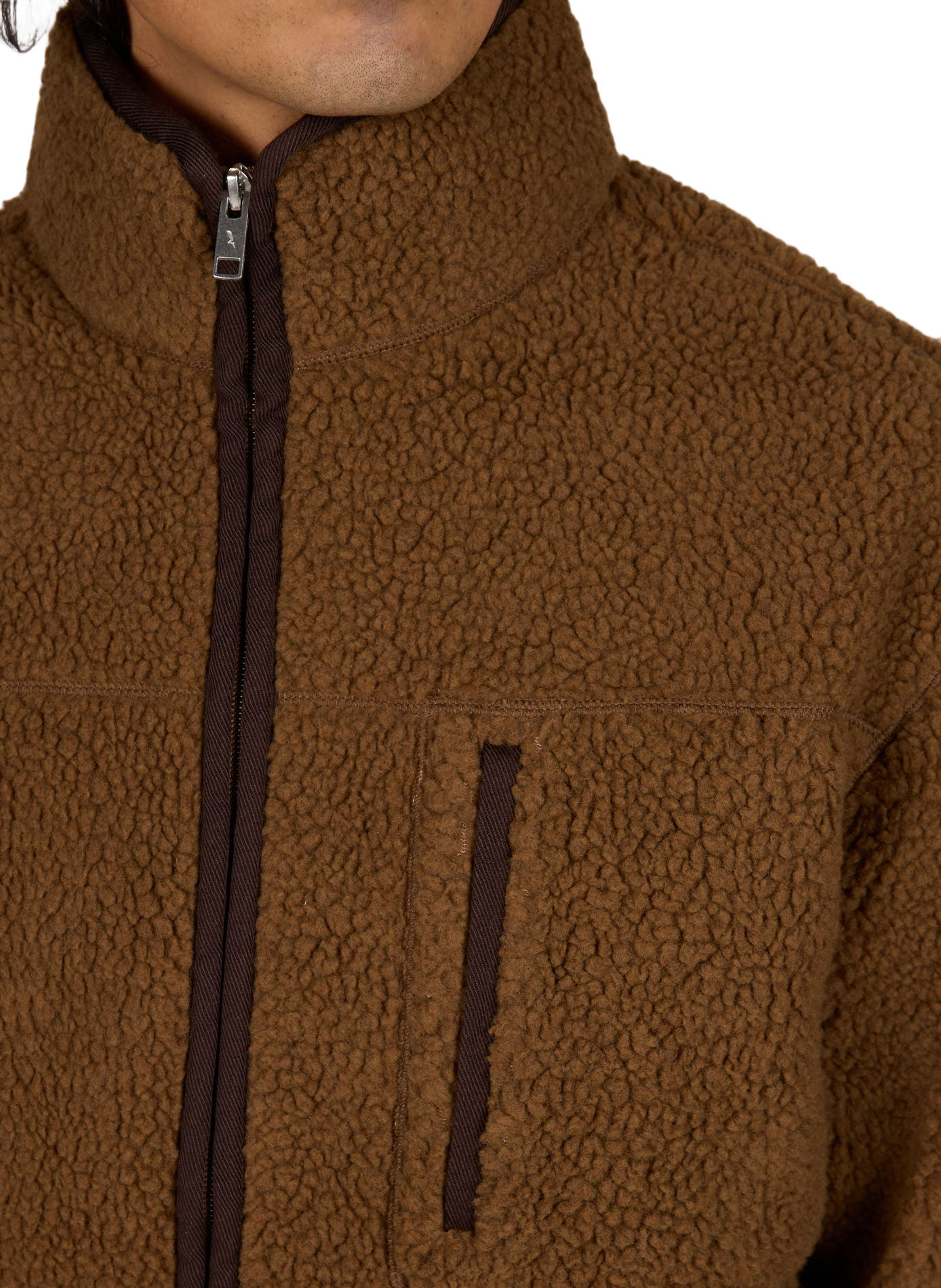 Oversized high-neck jacket AIGLE Brown