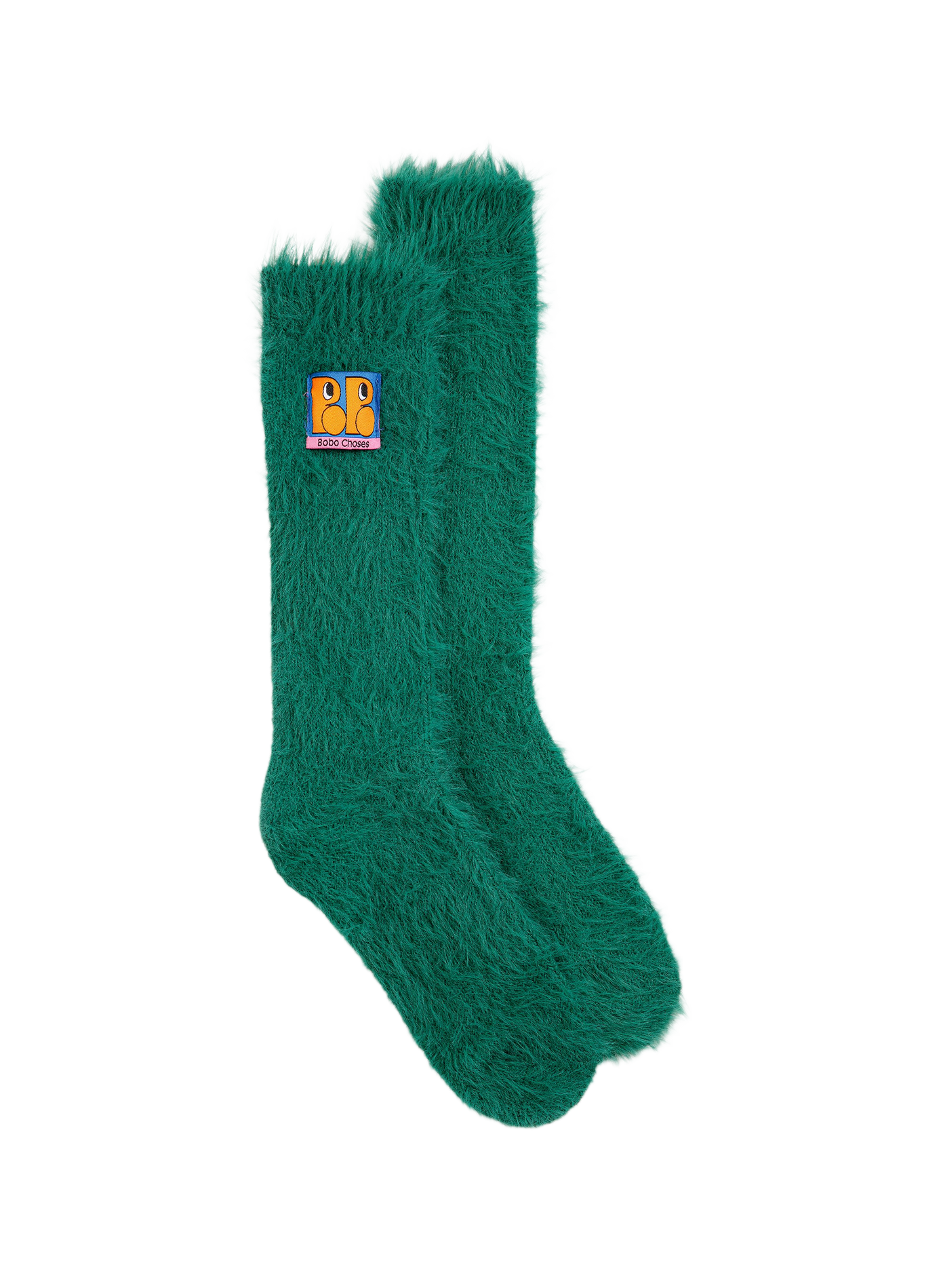 Faux Fur Knee-High Socks BOBO CHOSES Green