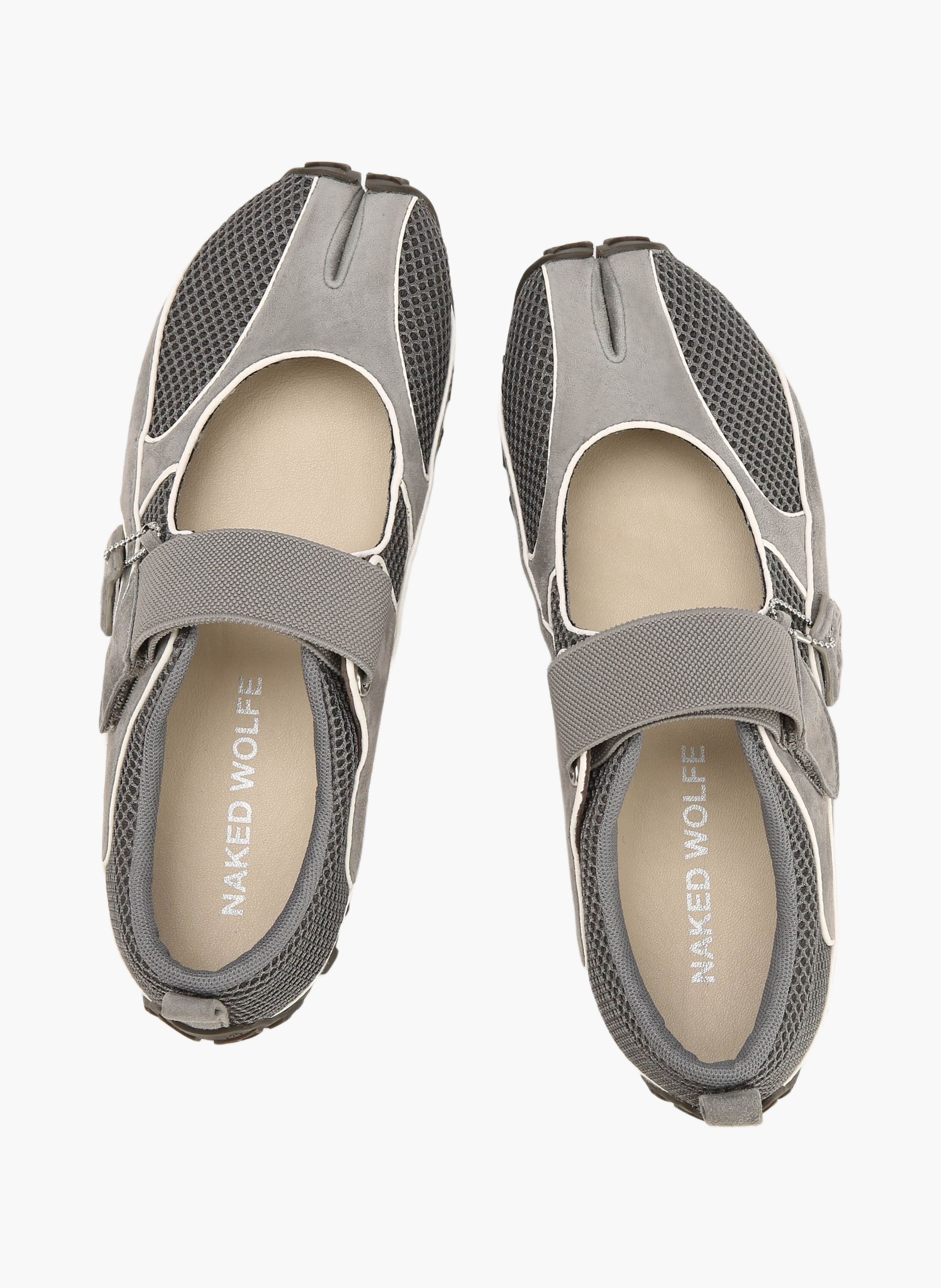 Letto sneakers van suède en mesh NAKED WOLFE Grijs