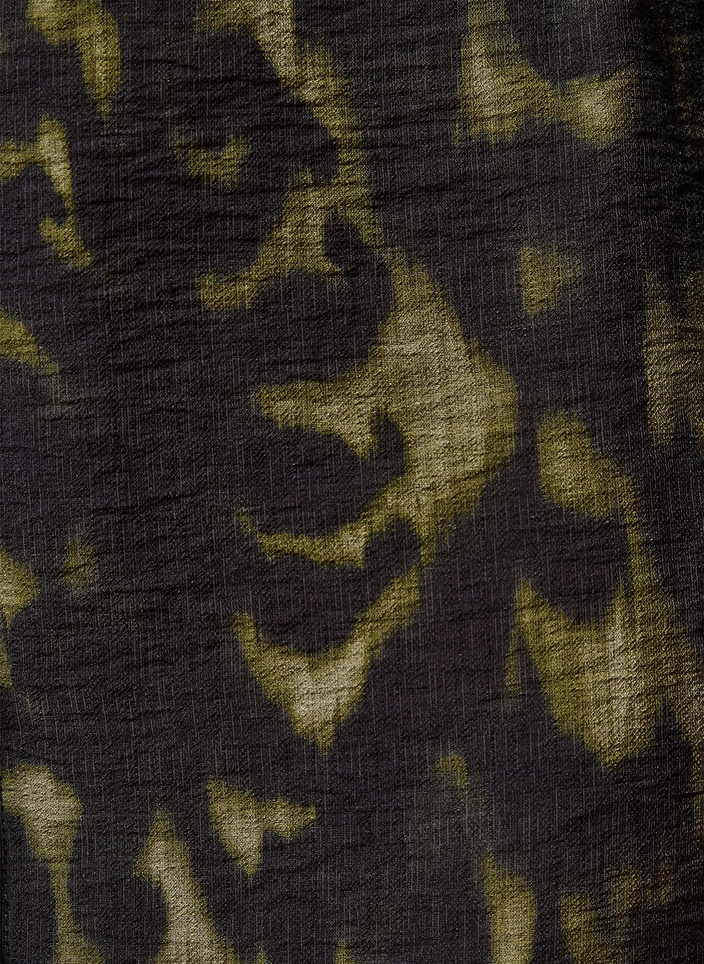 Losvallende jurk met ronde hals en print LA FEE MARABOUTEE Groen
