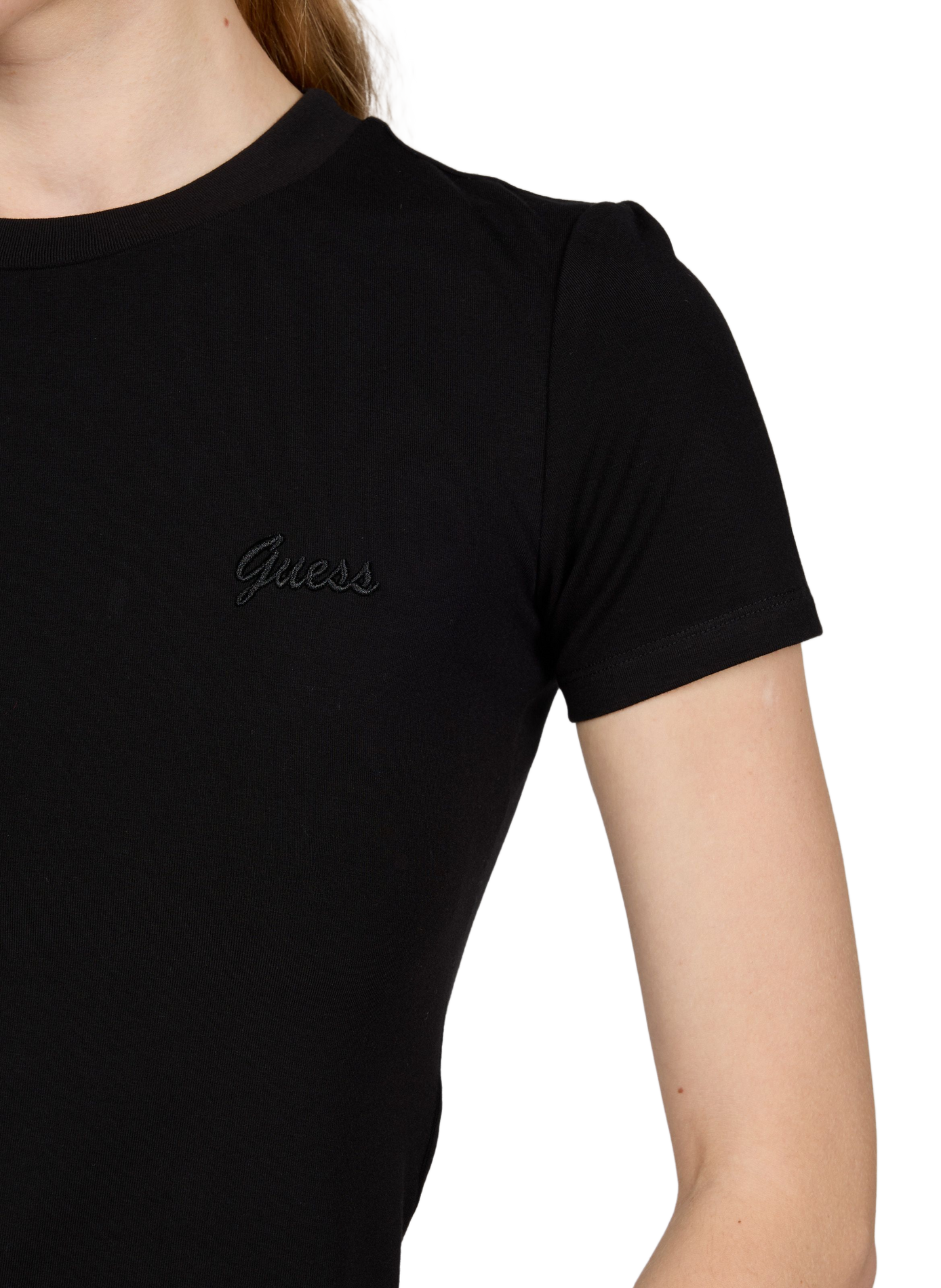 CHARA plain crew-neck T-shirt GUESS Black