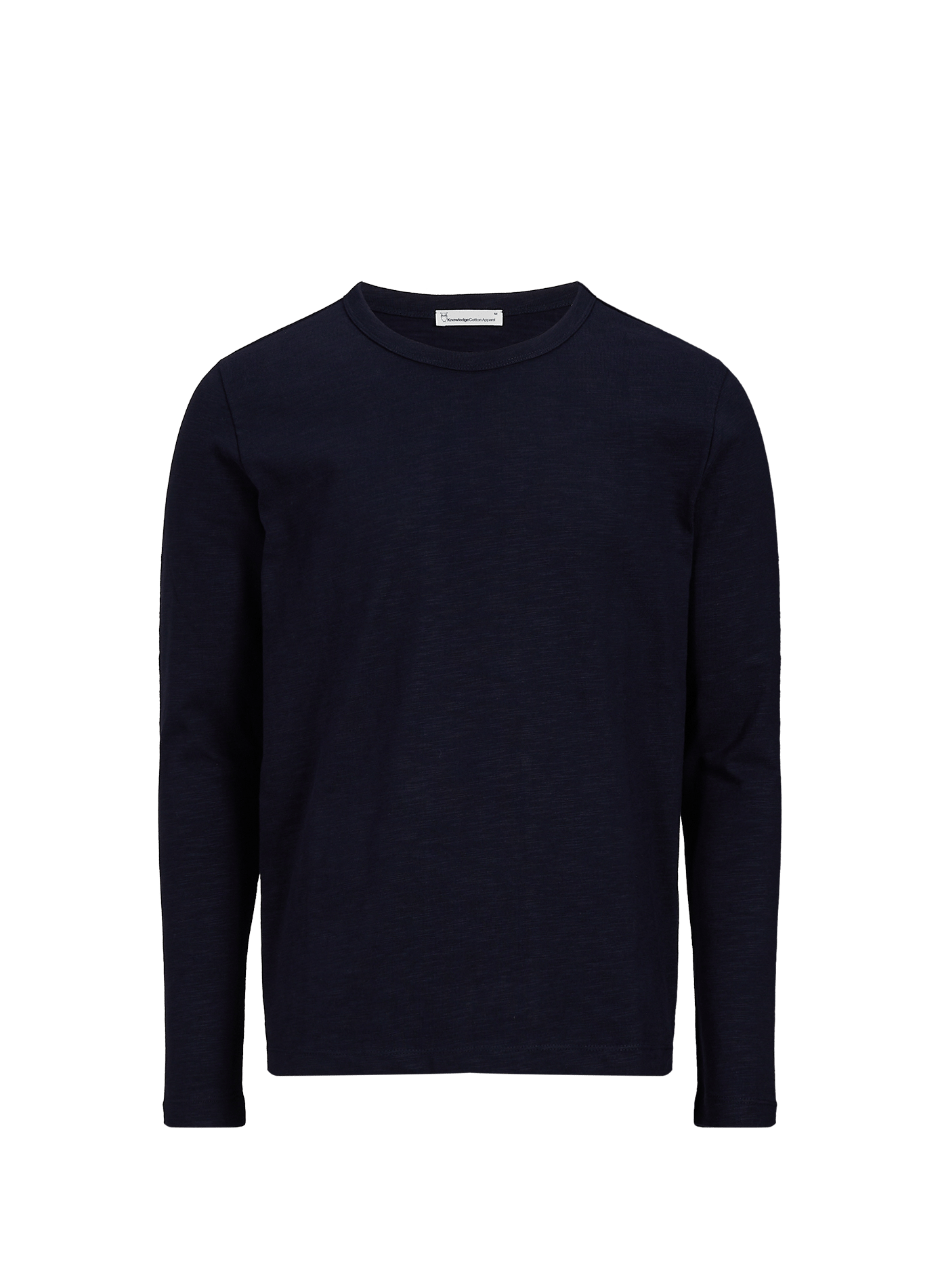 Slub cotton long-sleeved T-shirt KNOWLEDGE COTTON Blue