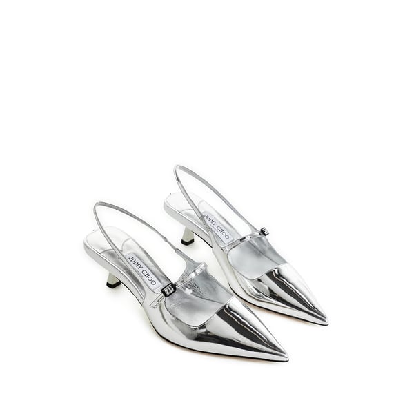 Escarpins en cuir métallisé