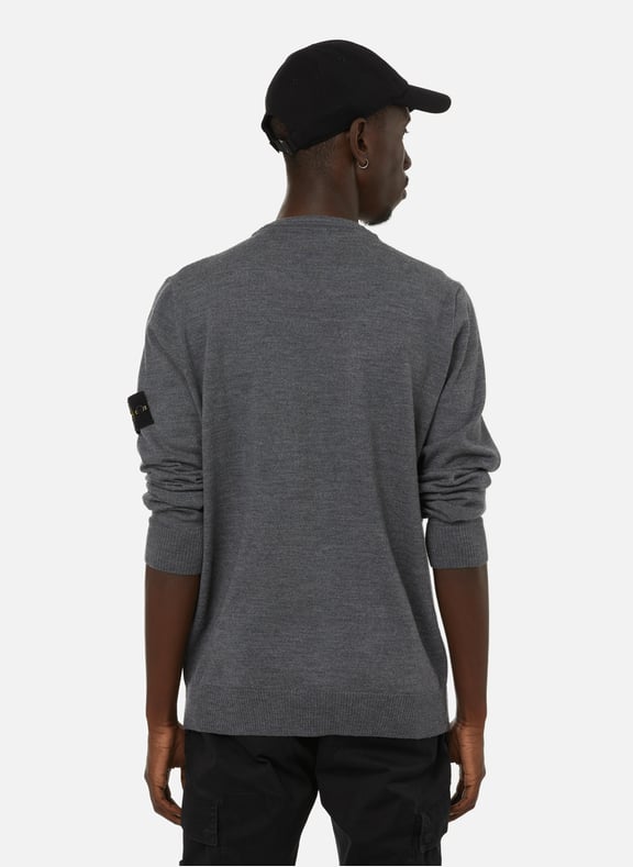 Mens stone island jumper grey sales