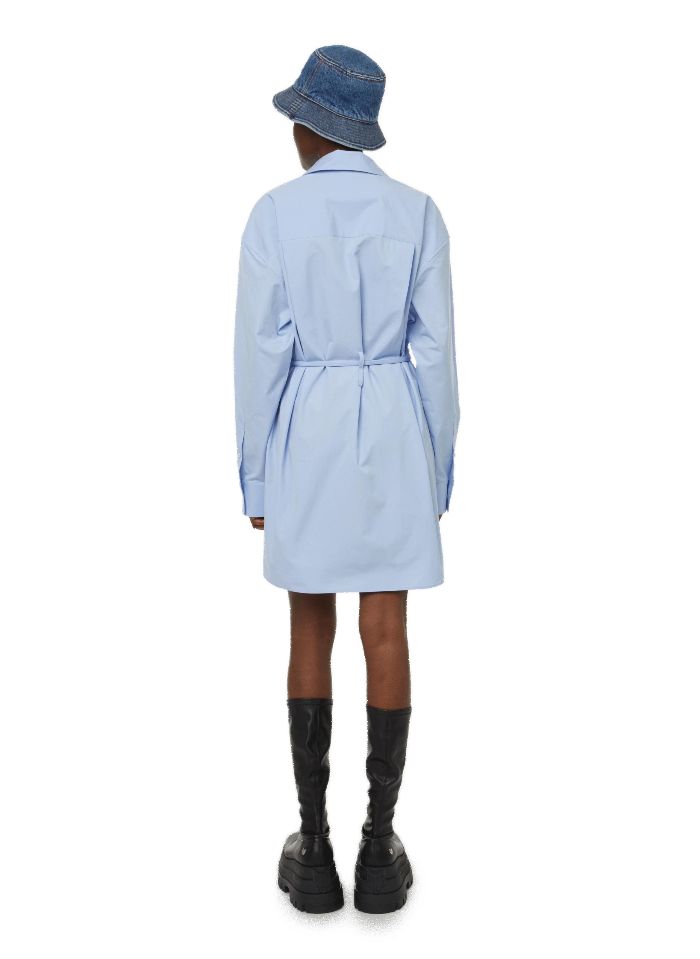Cotton shirt dress  ALEXANDER WANG Blue