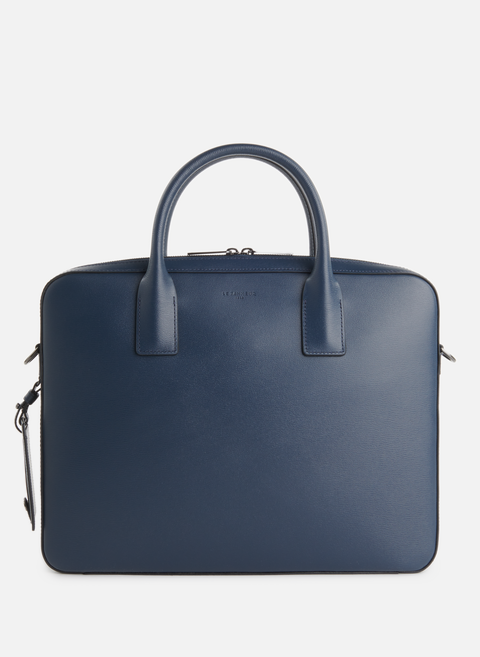 Emile briefcase in Blue leatherLE TANNEUR 