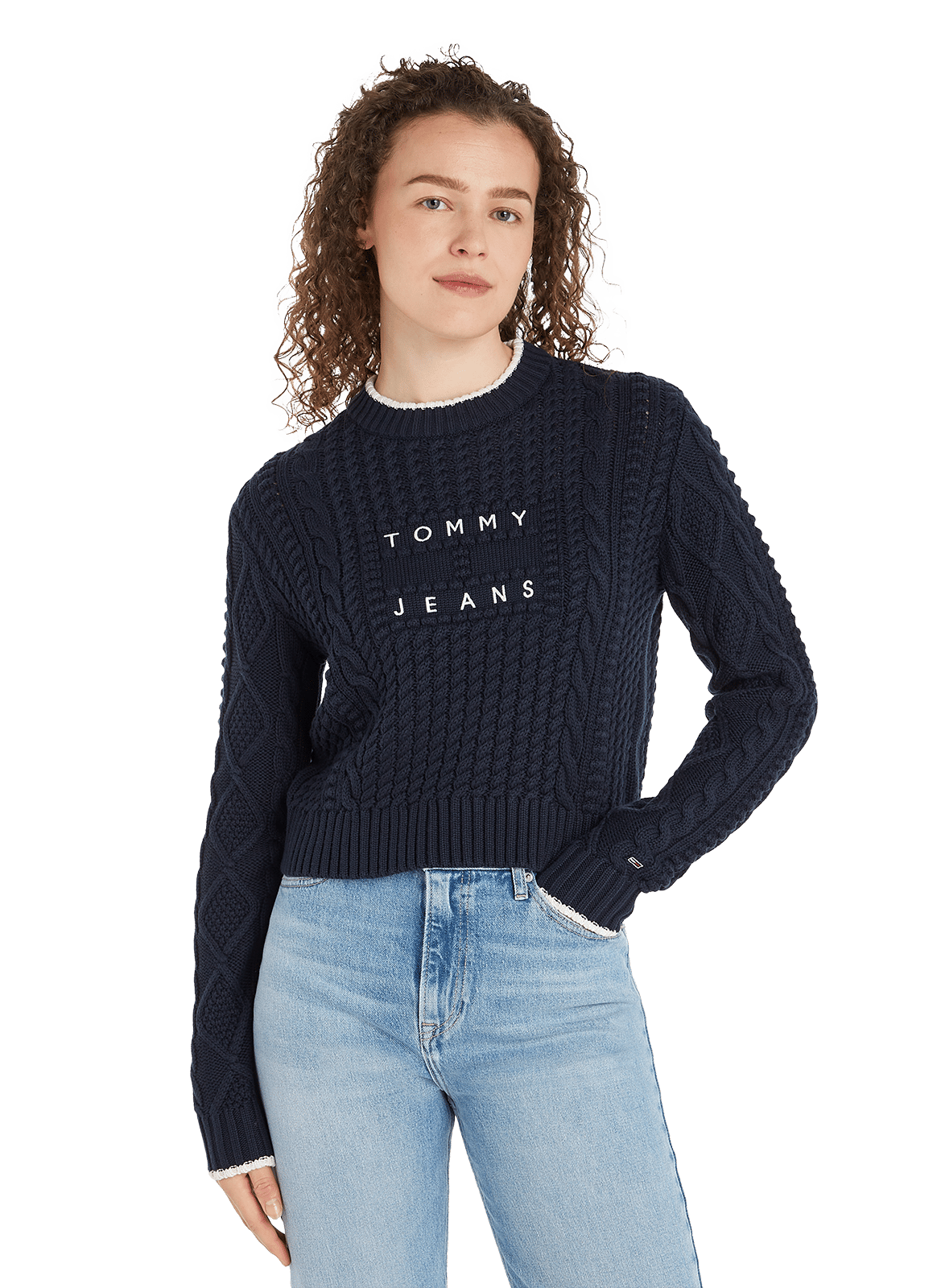 Pull en maille  TOMMY HILFIGER Bleu