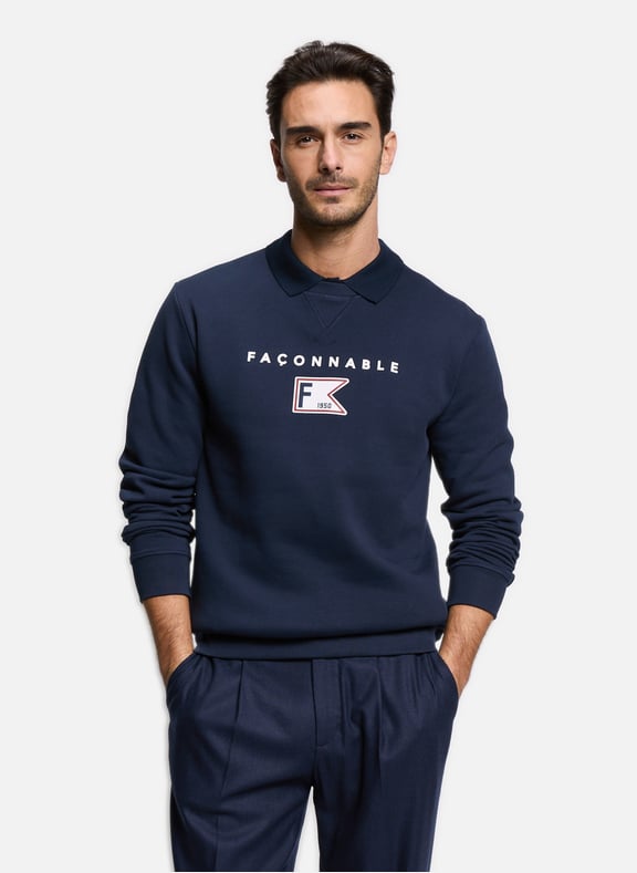 Sweatshirt en coton Bleu by FACONNABLE FACONNABLE Sweatshirt en coton Bleu