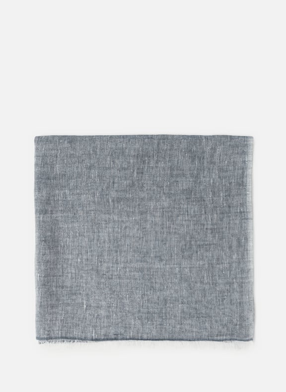 Linen and wool scarf Blue by SAISON 1865 SAISON 1865 Linen and wool scarf Blue
