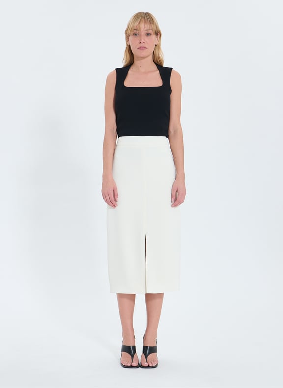 Jupe ecru crayon - jali Blanc by ZAPA ZAPA Jupe ecru crayon - jali Blanc