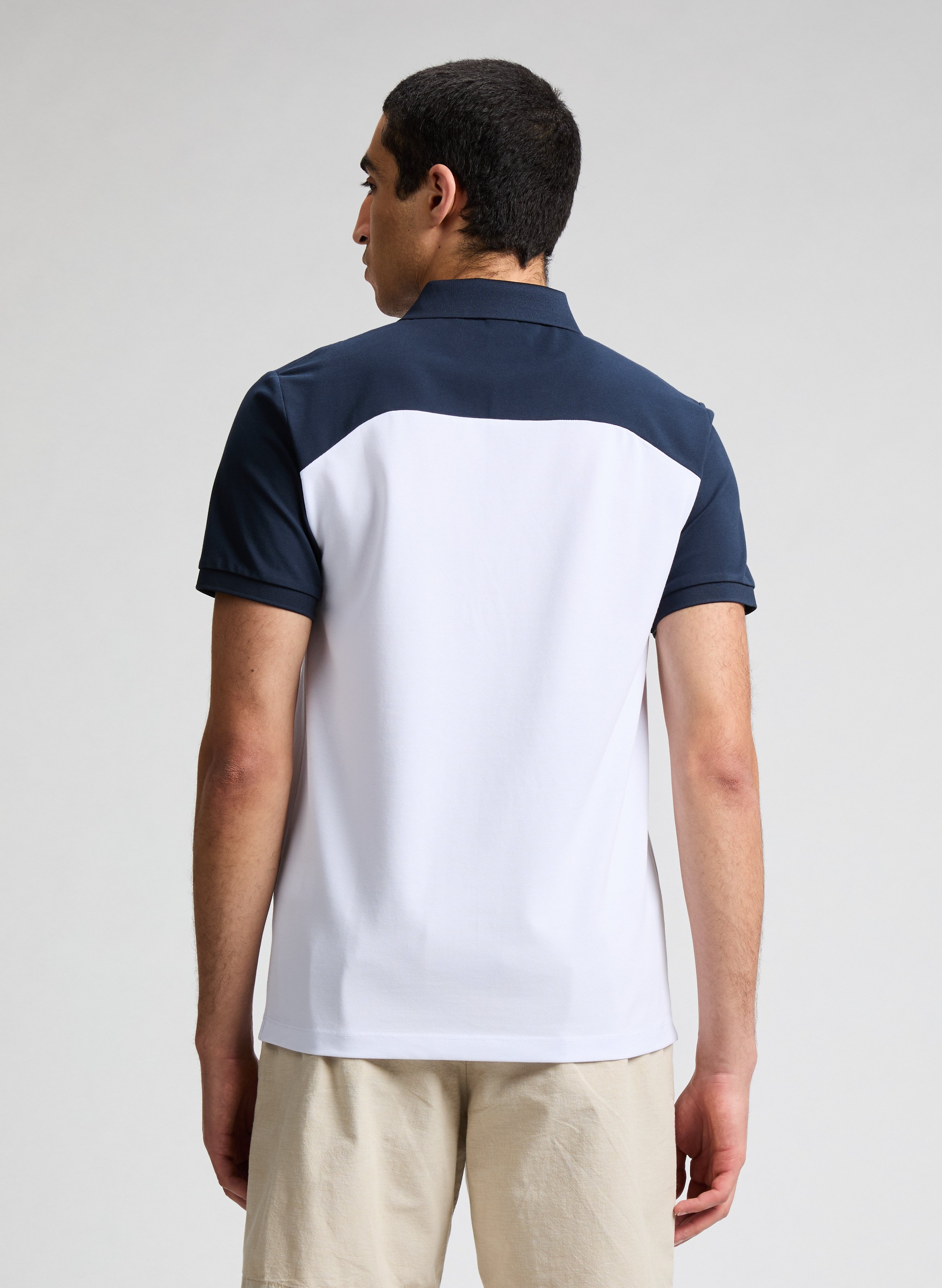 Polo en coton mélangé HACKETT Blanc