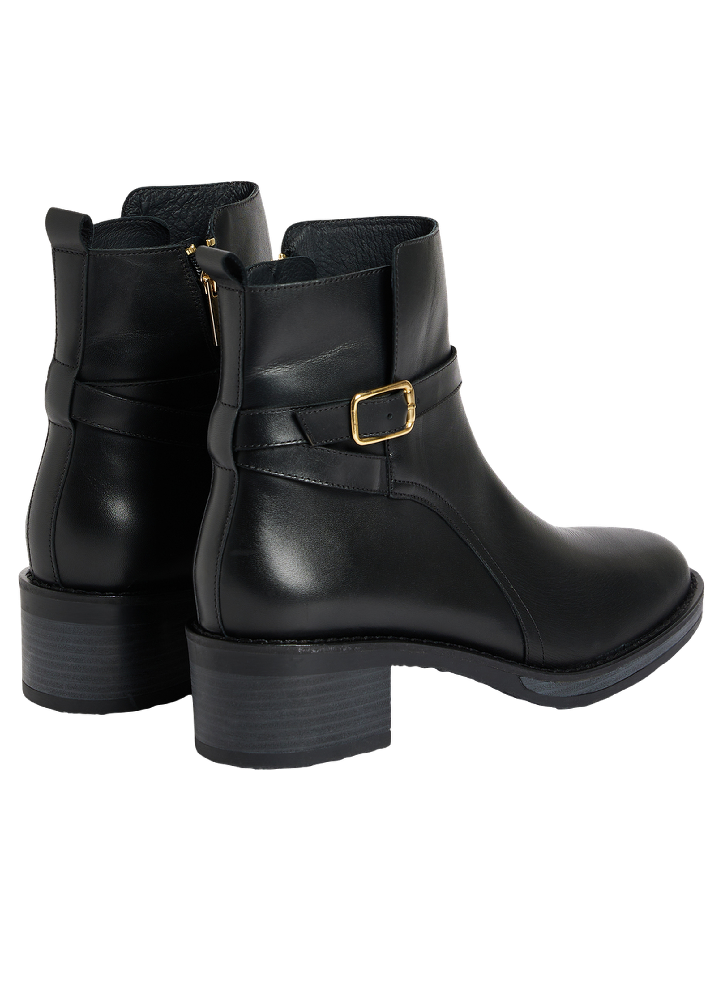 Boots en cuir à sangle - paul PABLO Noir