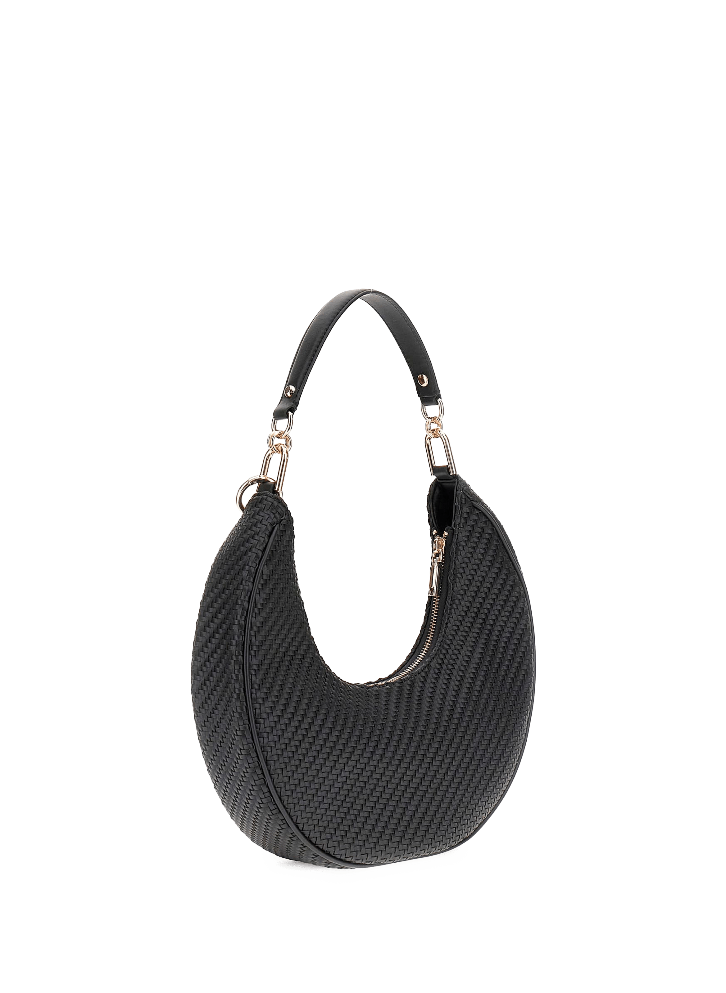 Braided Hobo Handbag GUESS Black