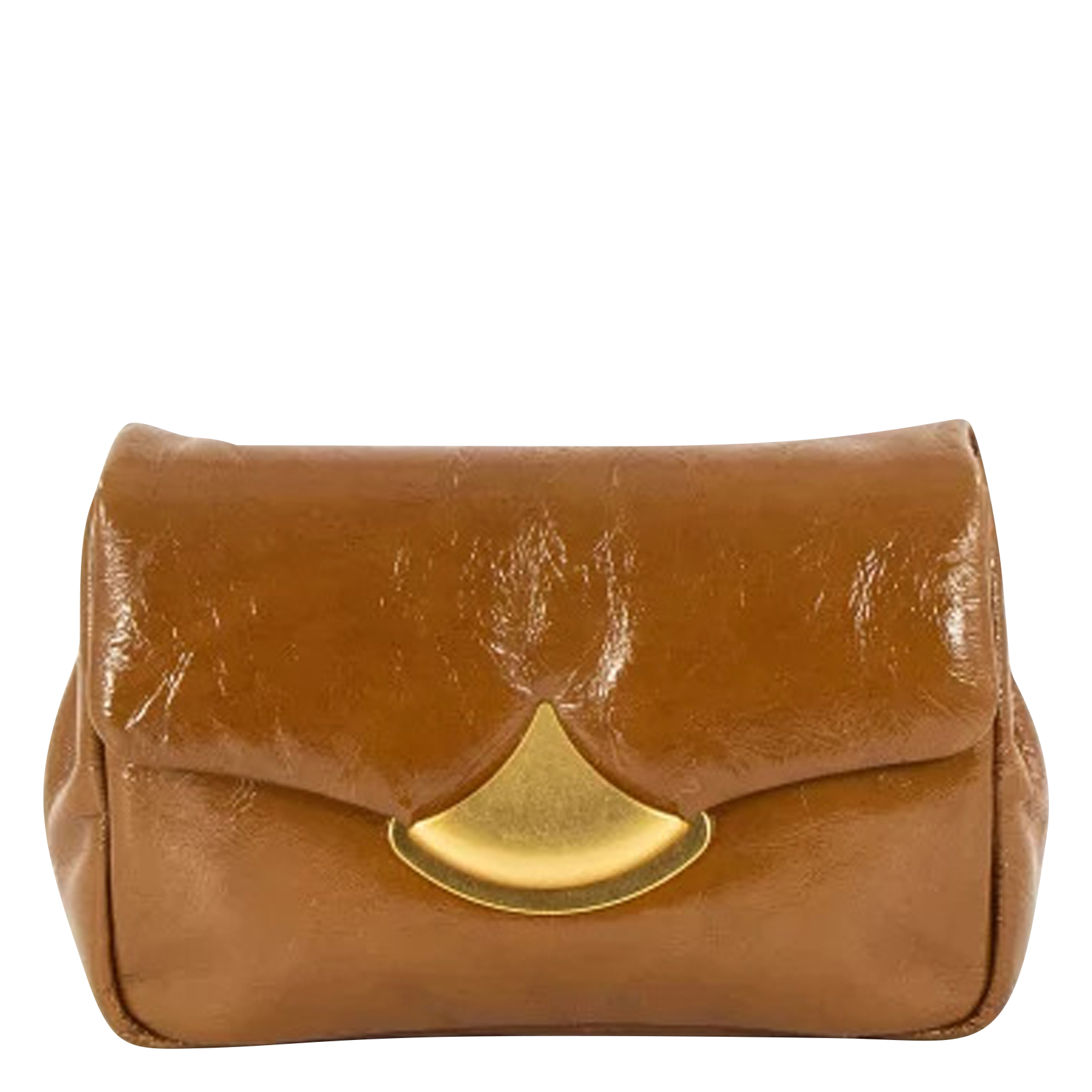 Sac bandoulière en cuir vernis diviluz puffy p  Tiger eye
