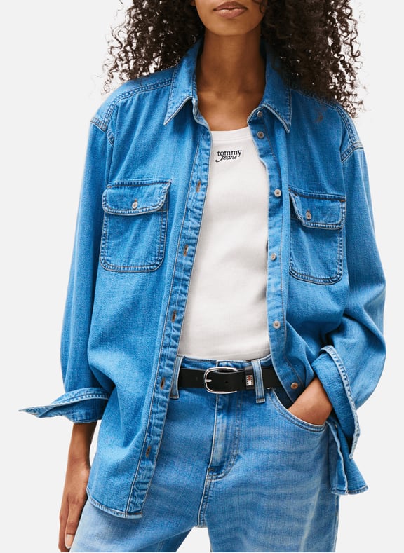 Chemise décontractée en jean Bleu by TOMMY HILFIGER TOMMY HILFIGER Chemise décontractée en jean Bleu