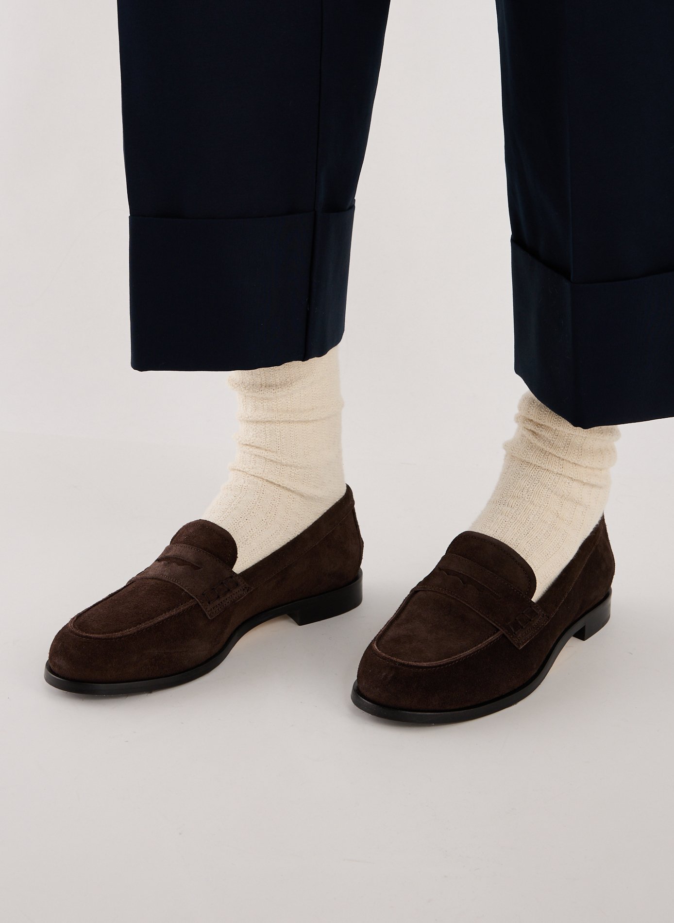 Mocassins en cuir suédé Oscar AEYDE Marron