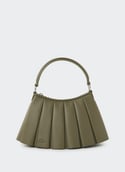 Petit sac Lenglen plissé en cuir LENGLEN BAG Kaki