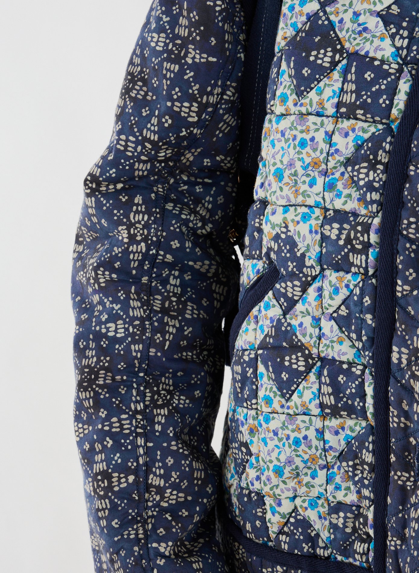 Veste droit imprimée en coton LOUISE MISHA Bleu