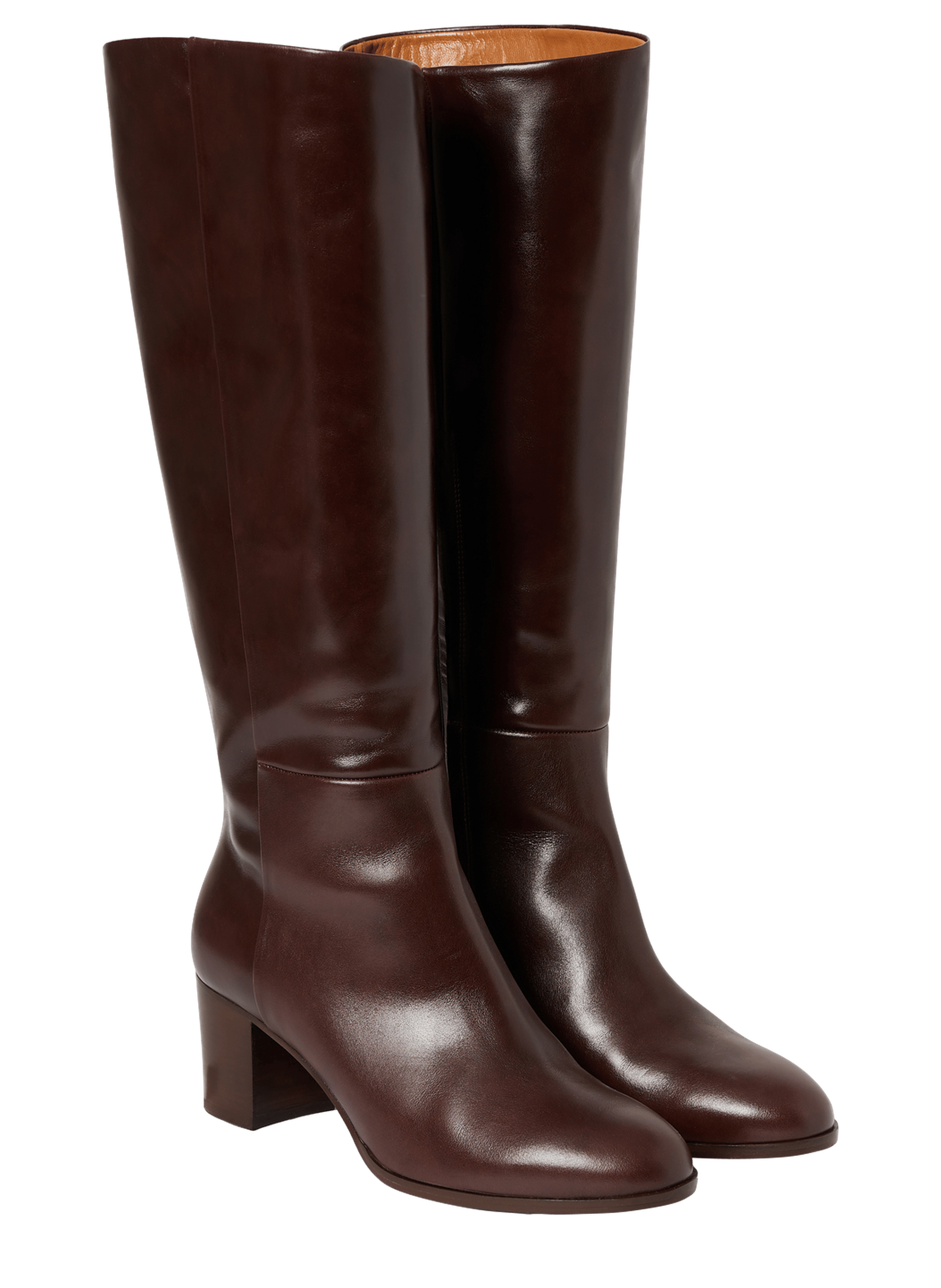 Bottes en cuir marron à talon - lizzie PABLO Marron