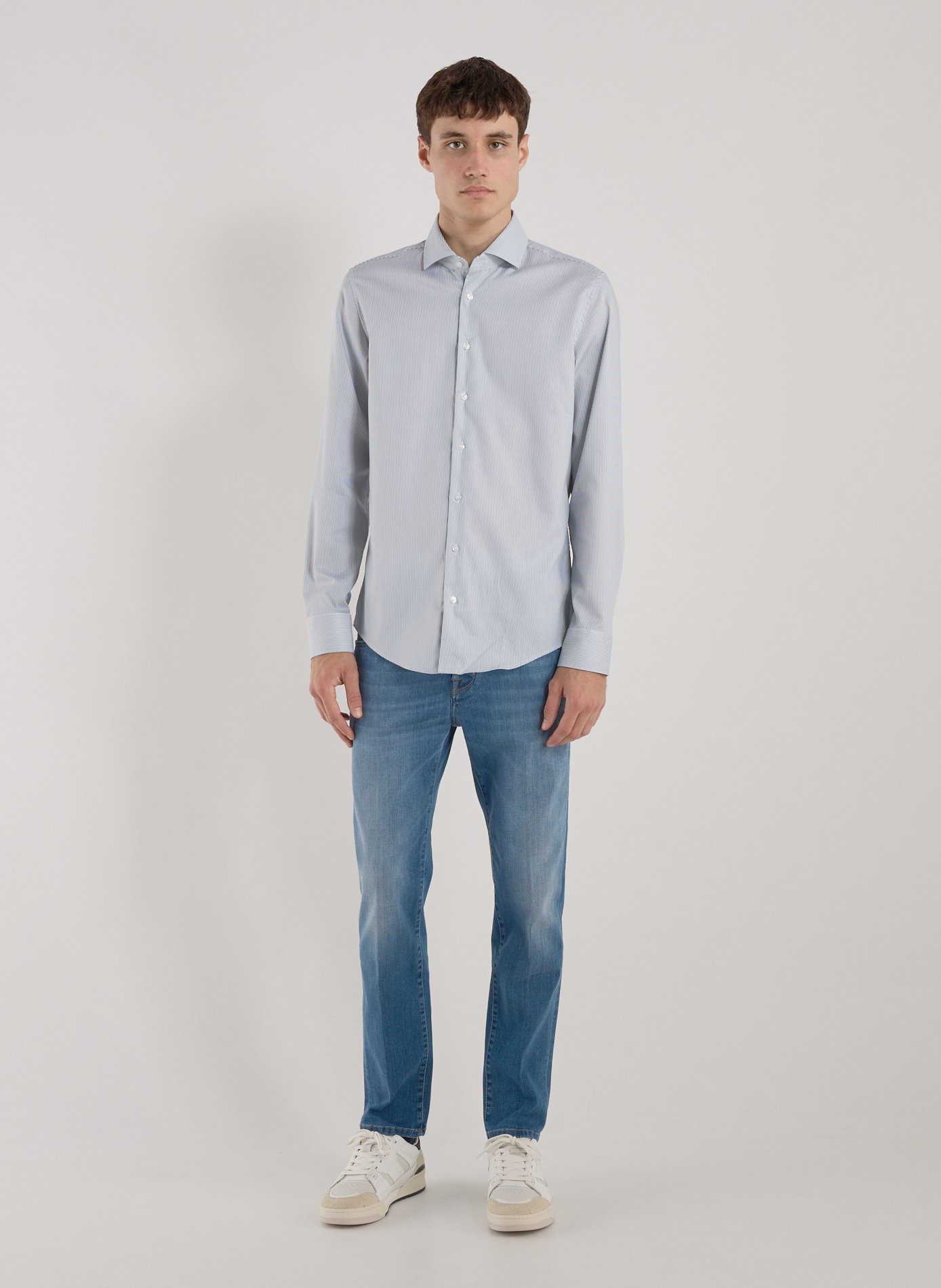 Cotton-blend slim-fit jeans JACOB COHEN Blue