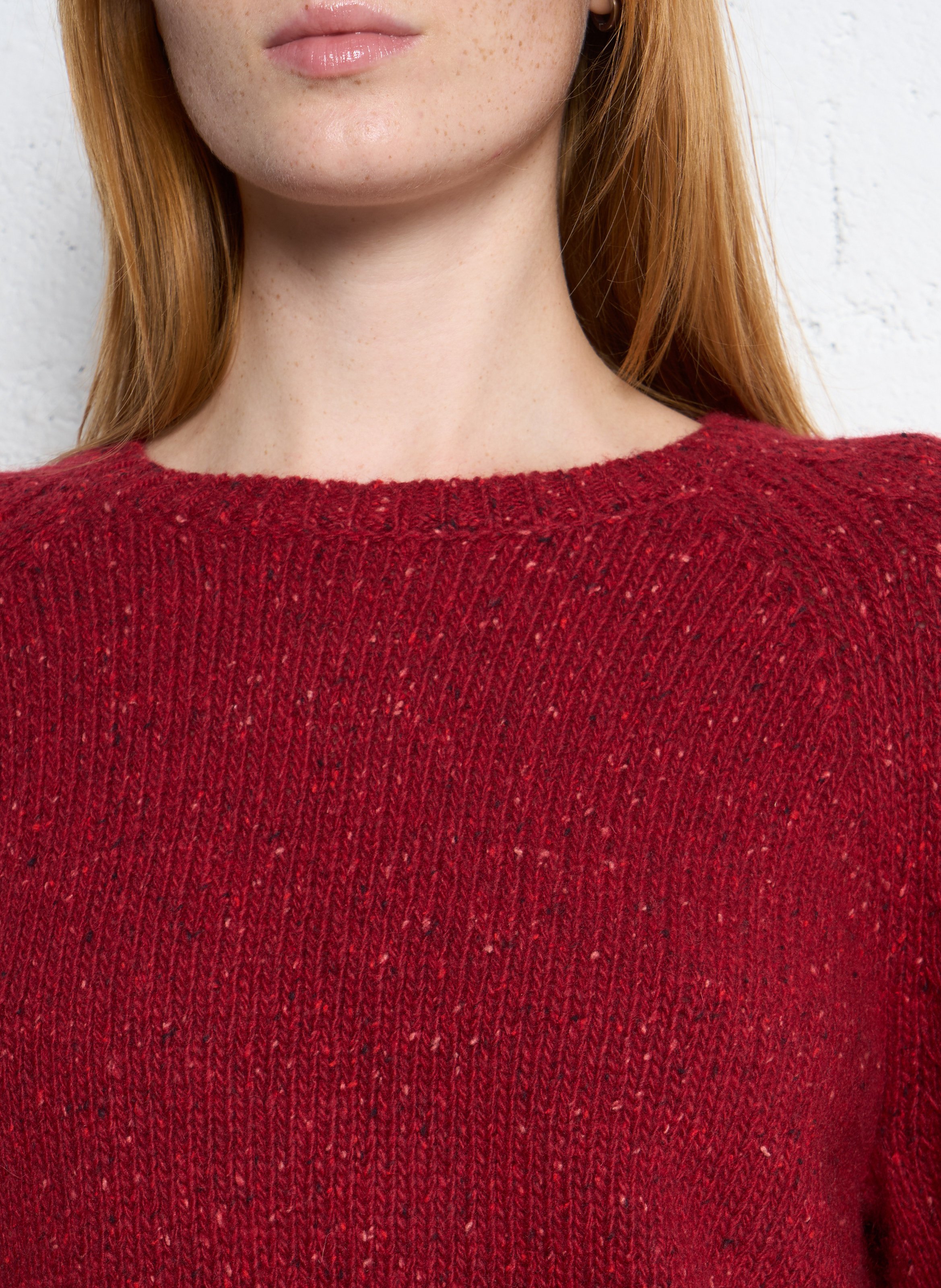 Pull oversize en laine mélangée IKKS Rouge