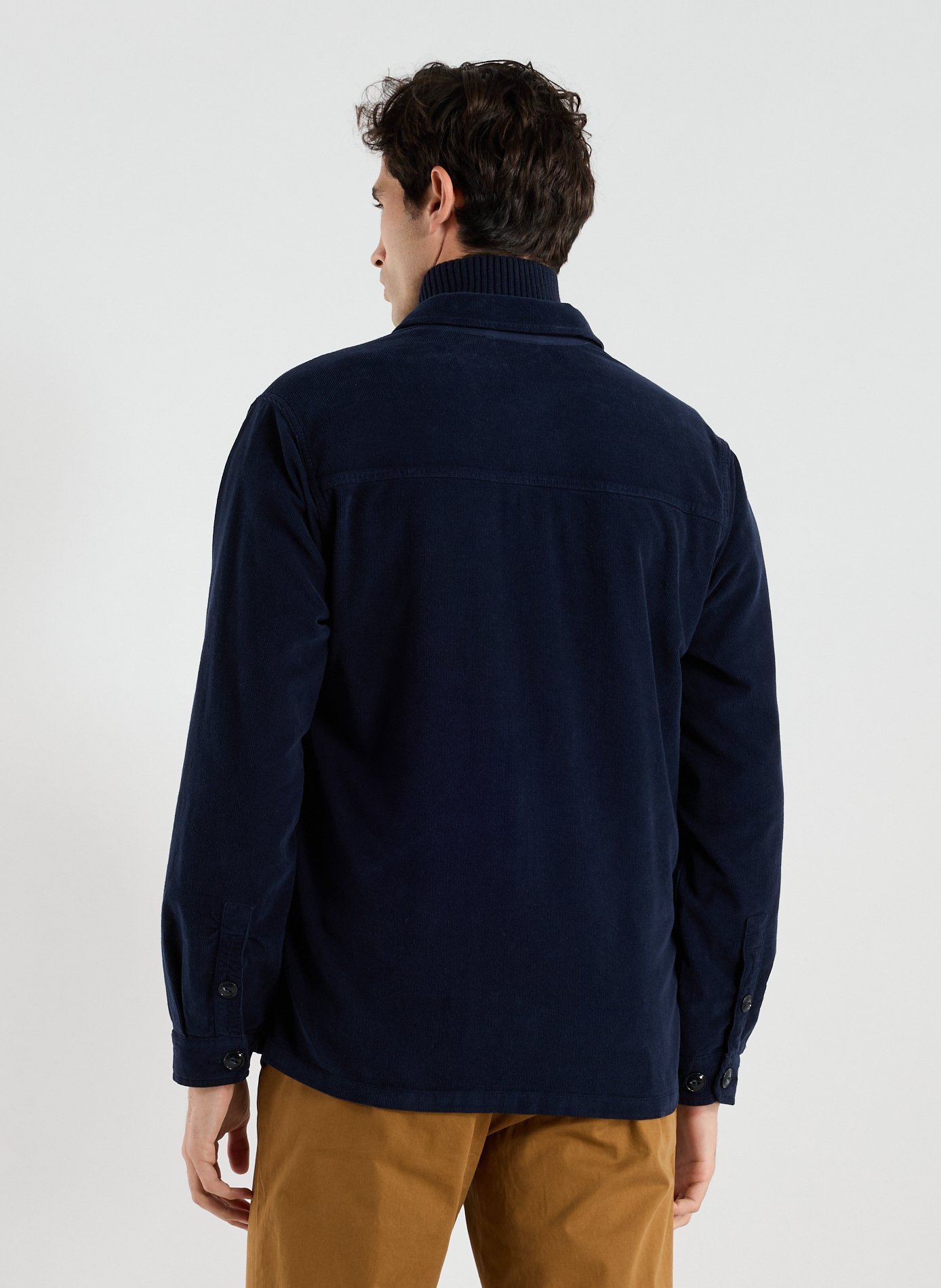 Chemise droite en coton WOOLRICH Bleu
