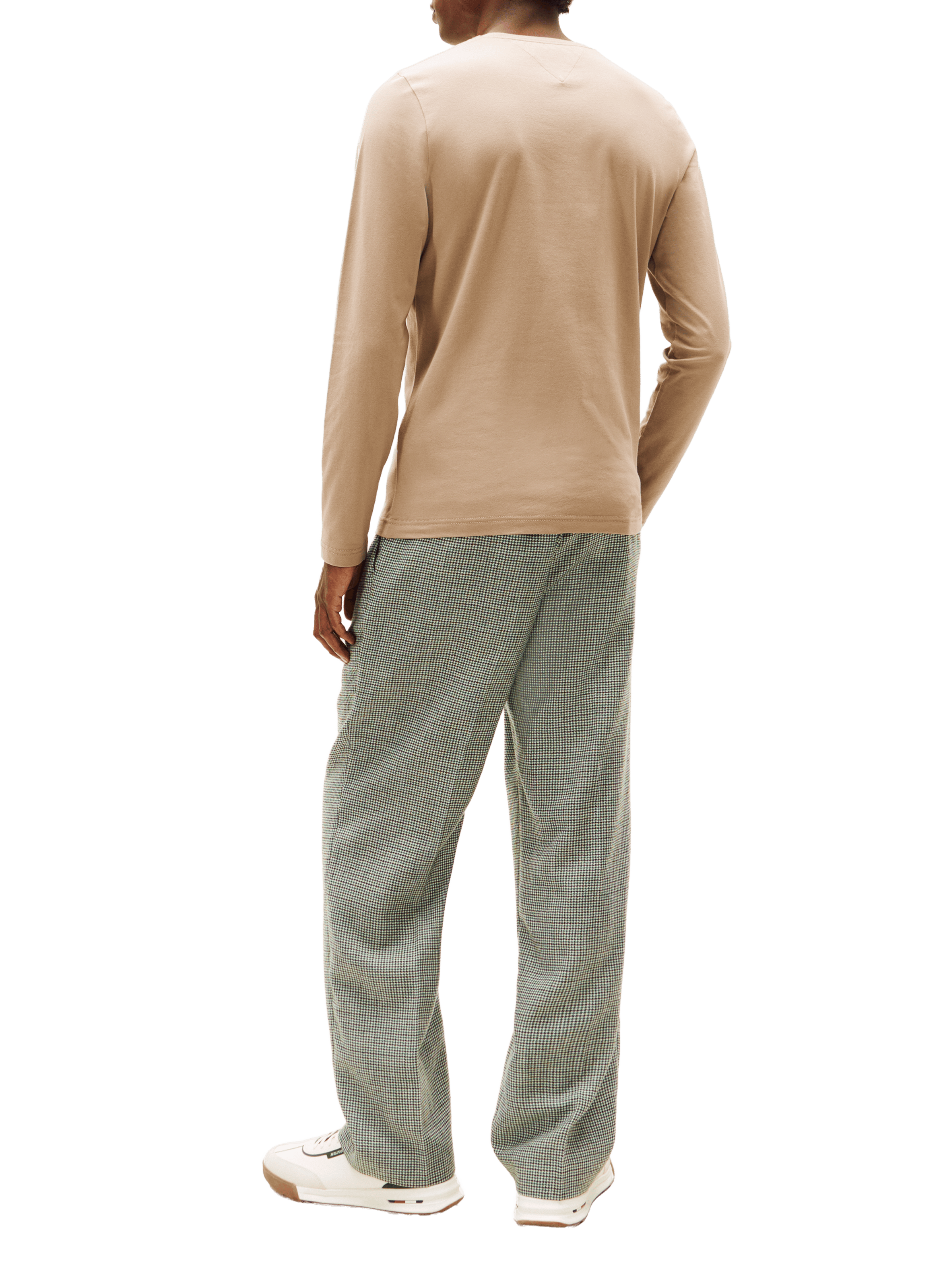 Long-sleeve cotton T-shirt TOMMY HILFIGER Beige