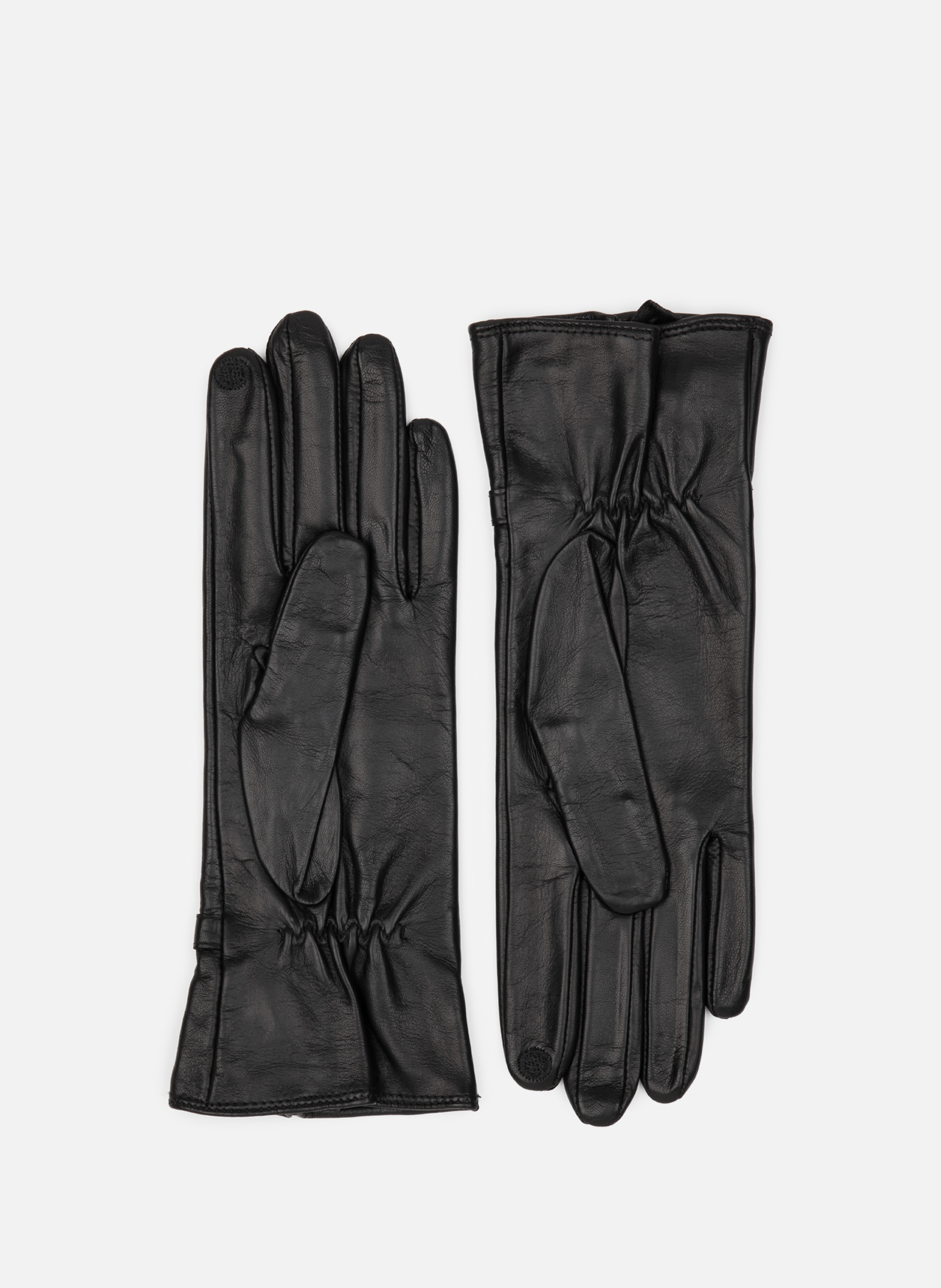 Gants en cuir d'agneau lisse LANCASTER Noir