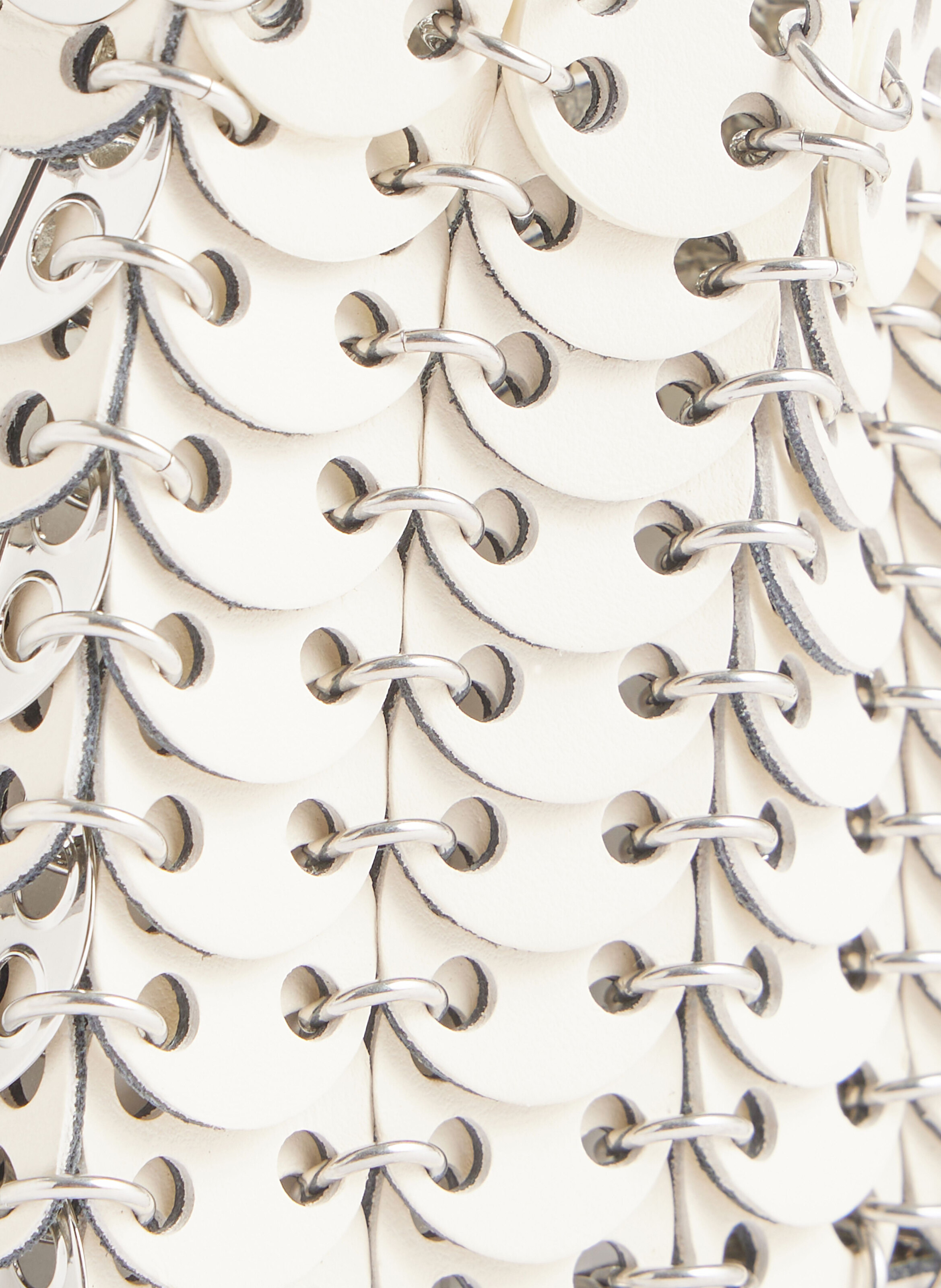 Sac réversible 1969 flip en cuir RABANNE Blanc