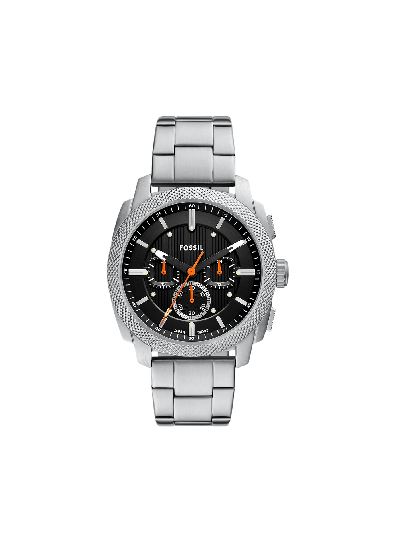 Montre Machine en acier FOSSIL Noir