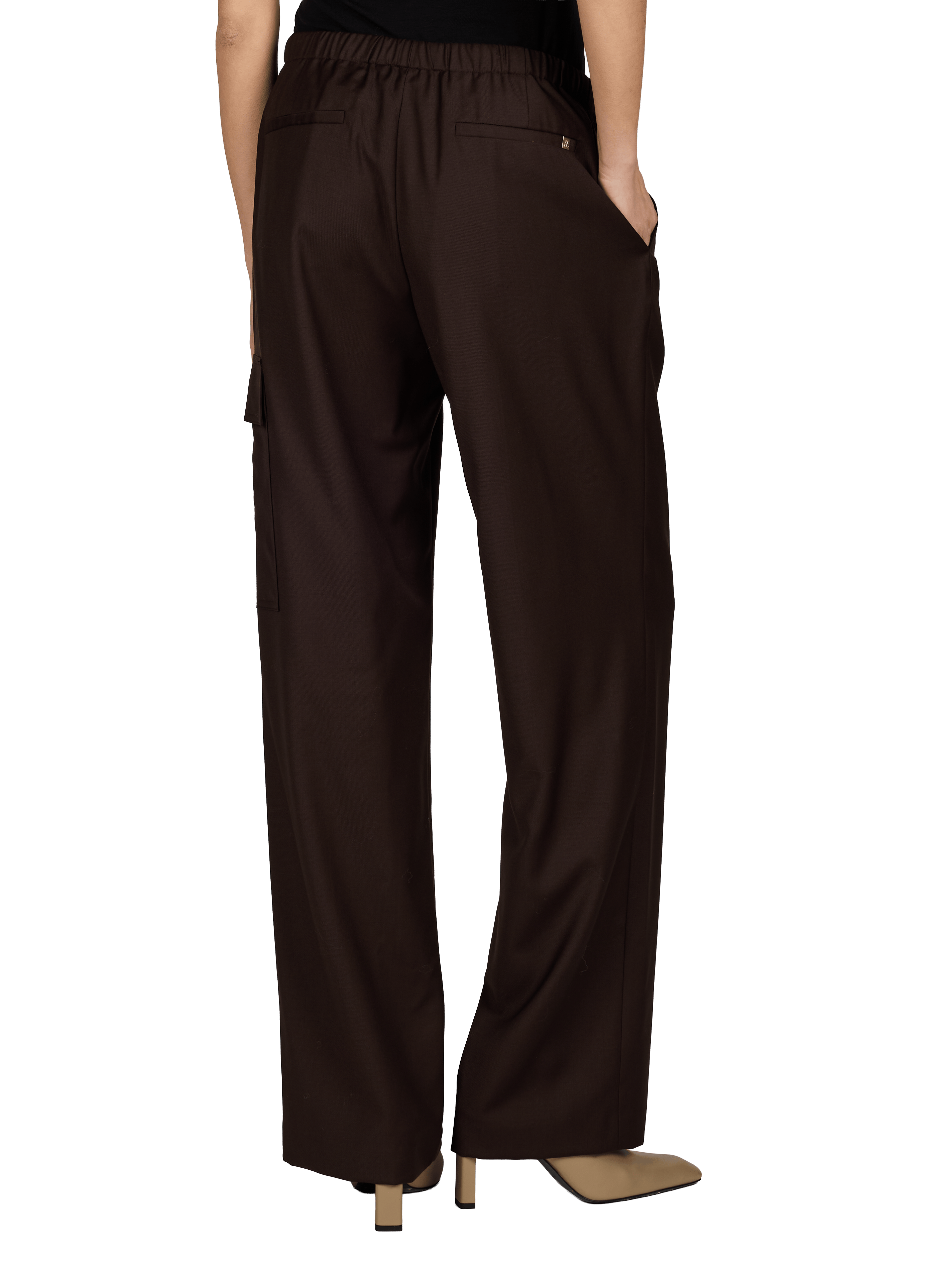 Casual wool cargo pants HELMUT LANG Brown