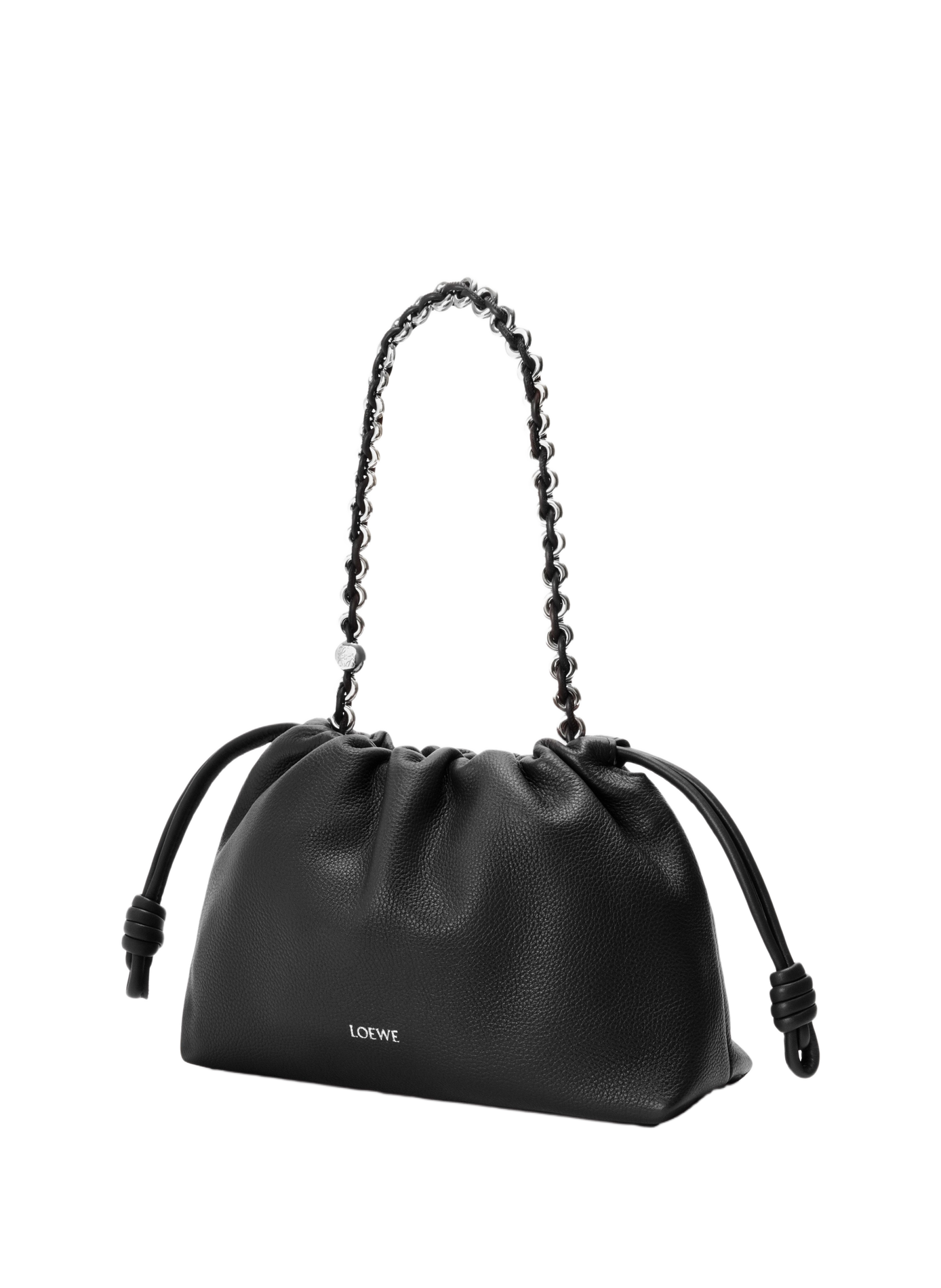 <p>Flamenco medium purse in grained calf leather</p> LOEWE Black