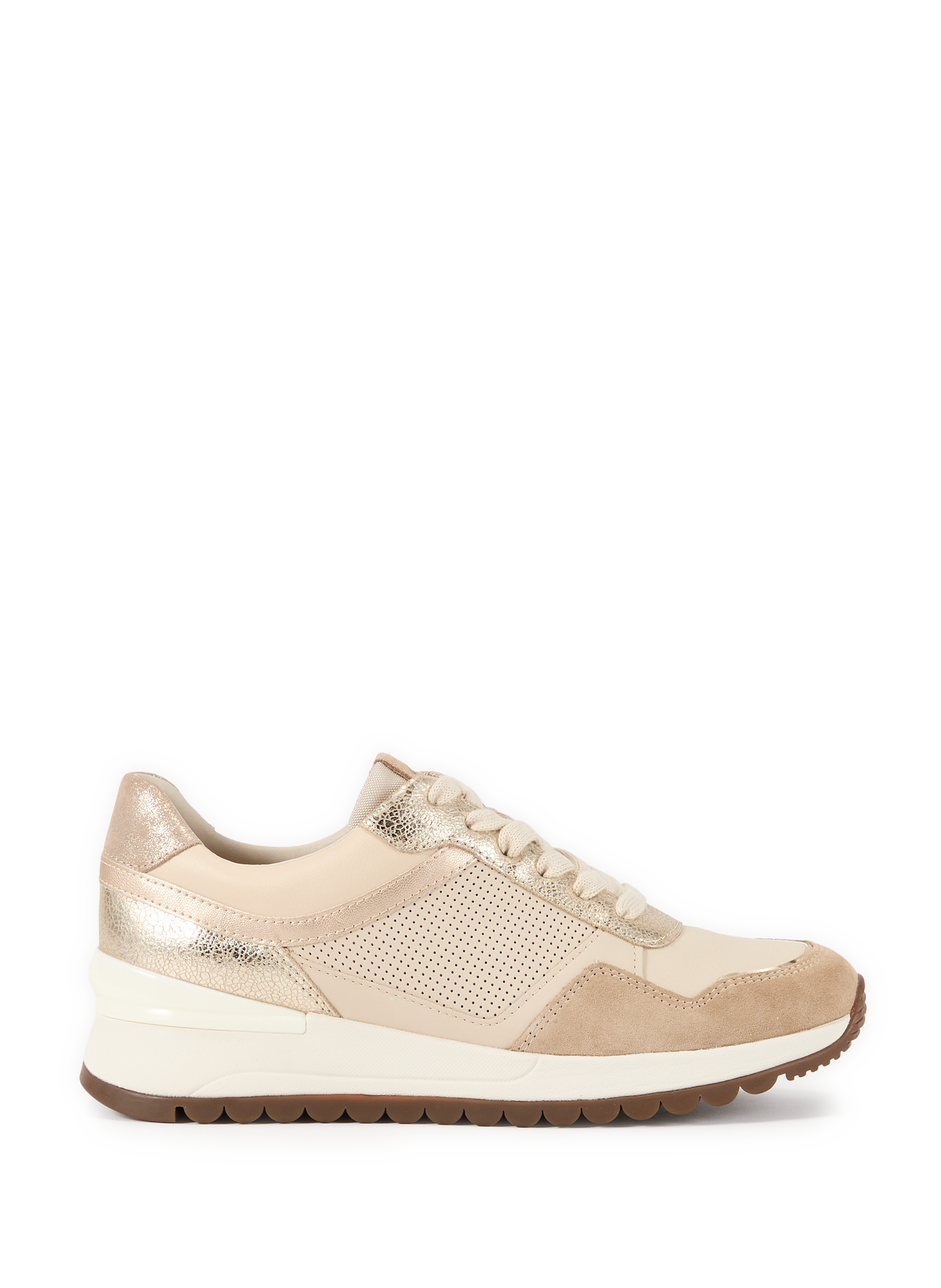 Desya mixed leather sneakers GEOX Beige