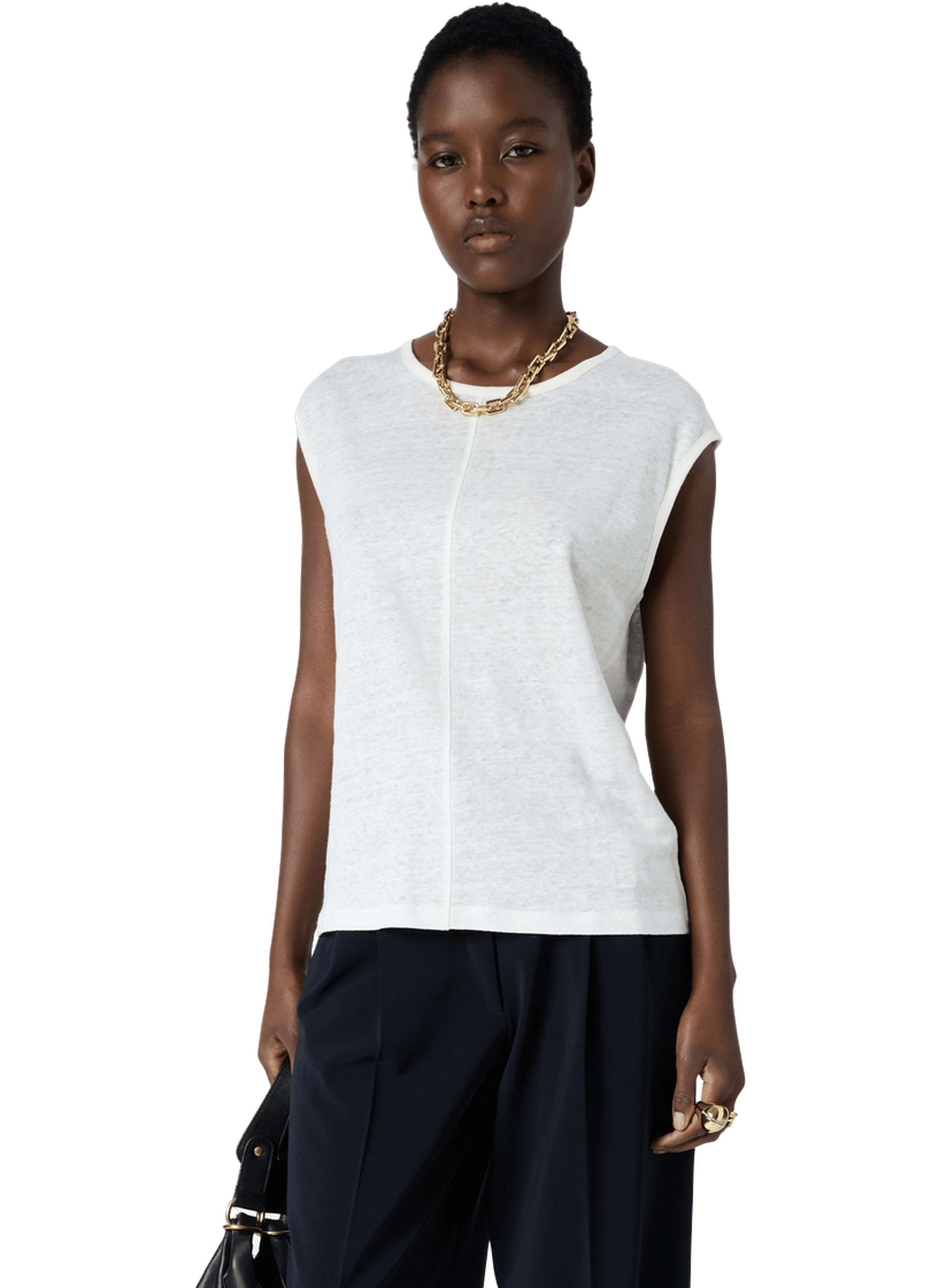 Débardeur en lin - michele GERARD DAREL Blanc