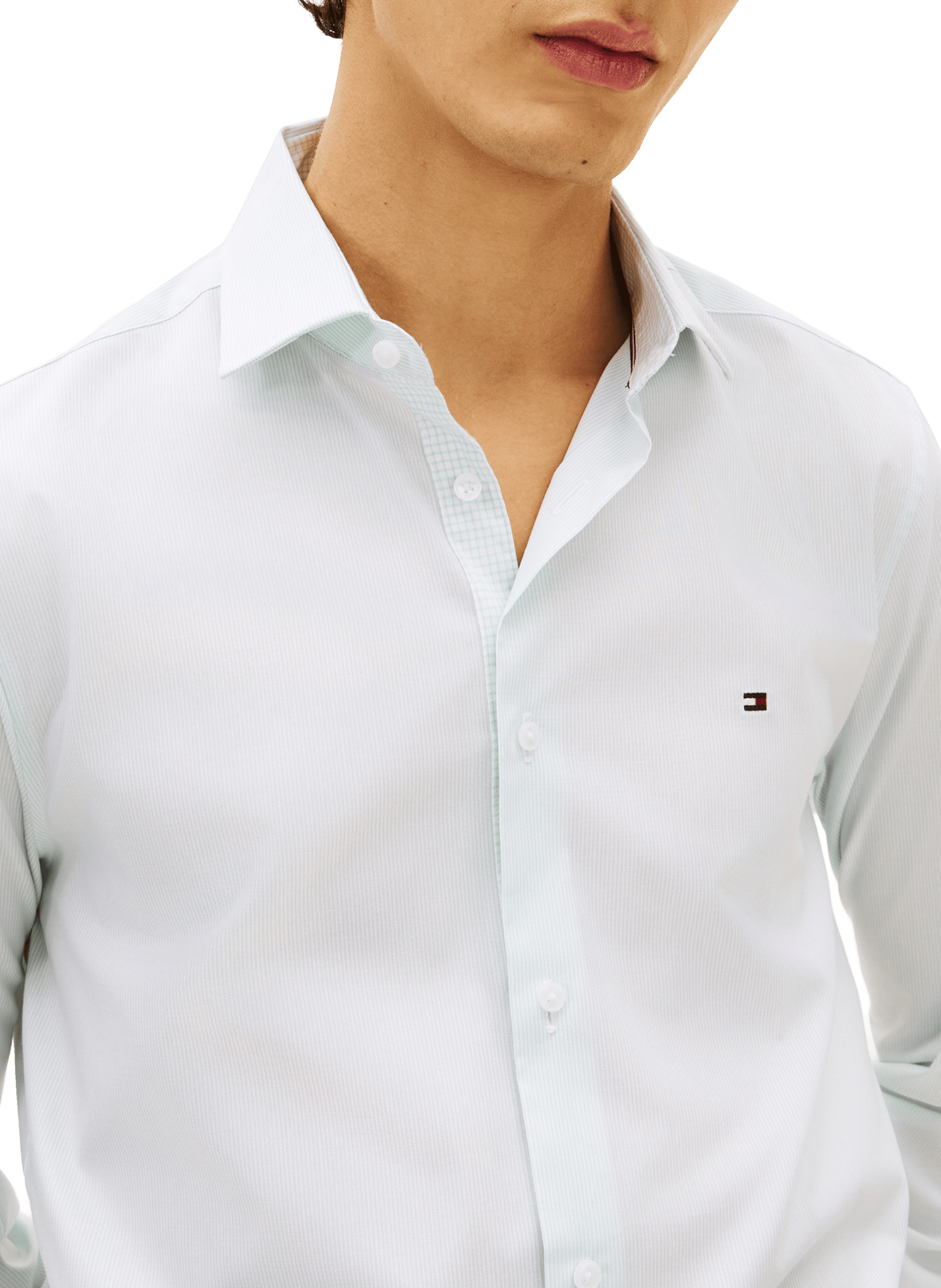 Straight cotton blend Shirt TOMMY HILFIGER Green
