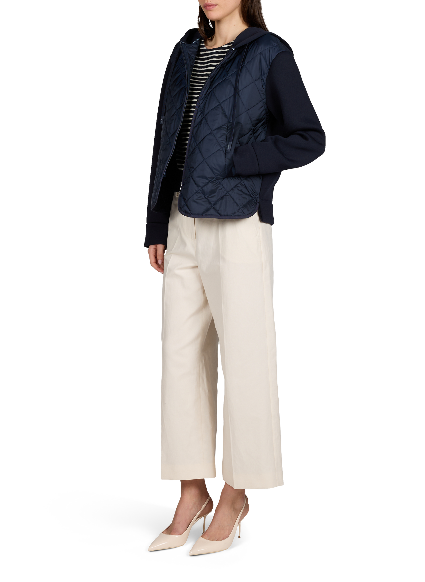 Pantalon large en coton et lin MAX MARA WEEK END Beige