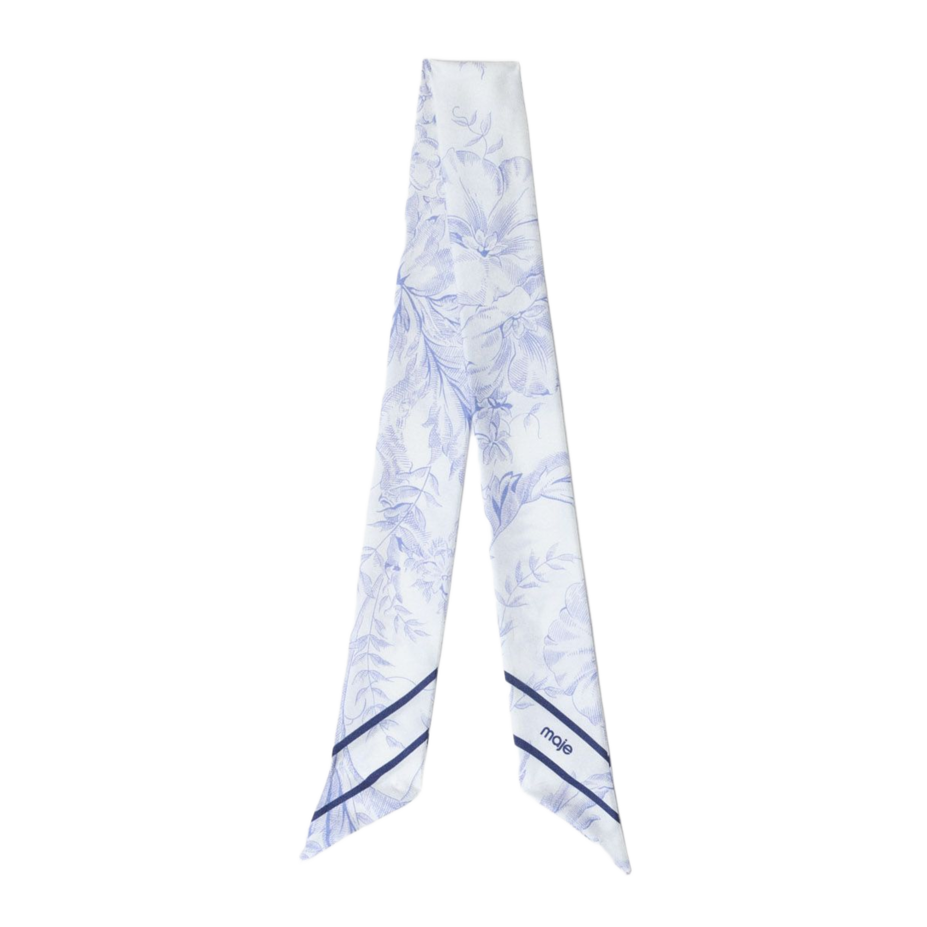 Foulard en soie imprimé MAJE Blanc