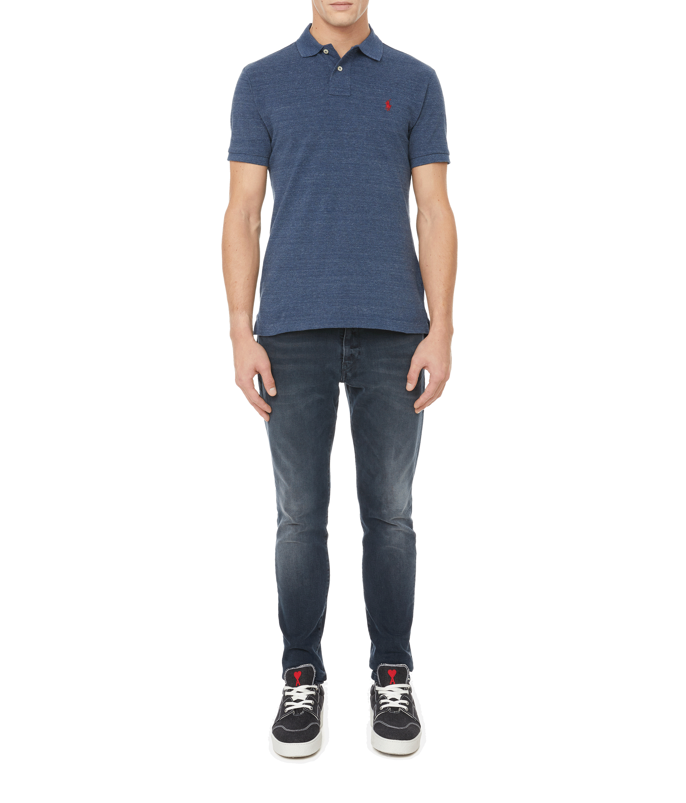 Slim-fit cotton polo shirt POLO RALPH LAUREN Blue