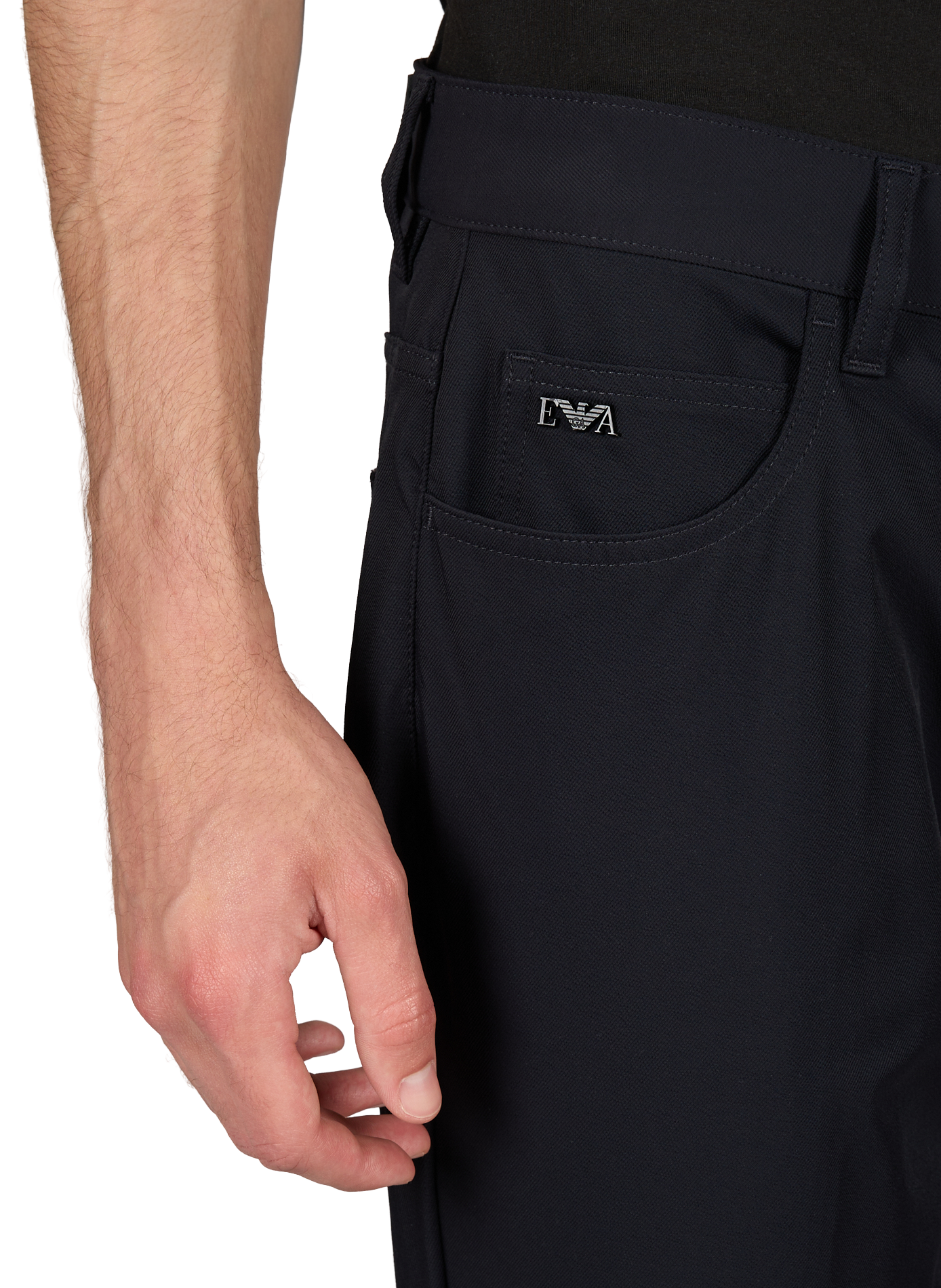 Chino-Hose einfarbig EMPORIO ARMANI Blau