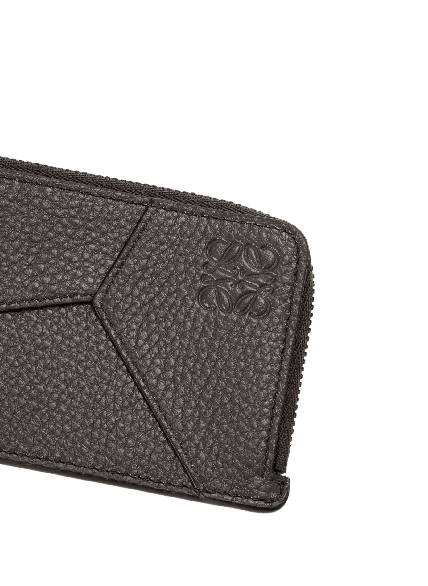 Porte-cartes puzzle en cuir de veau souple grainé LOEWE Gris