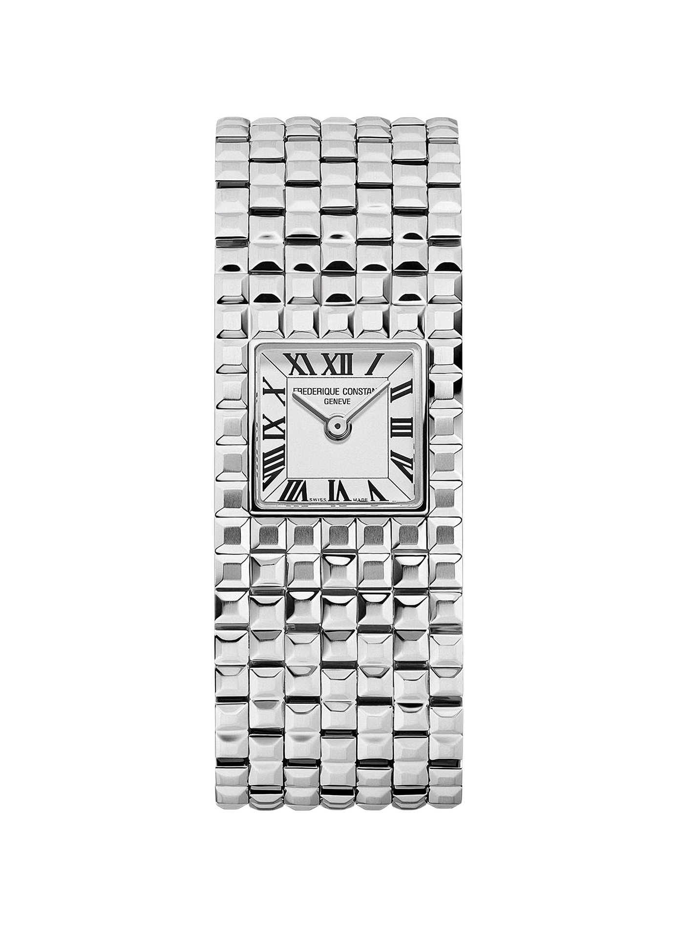 Montre quartz en acier inoxydable FREDERIQUE CONSTANT Blanc