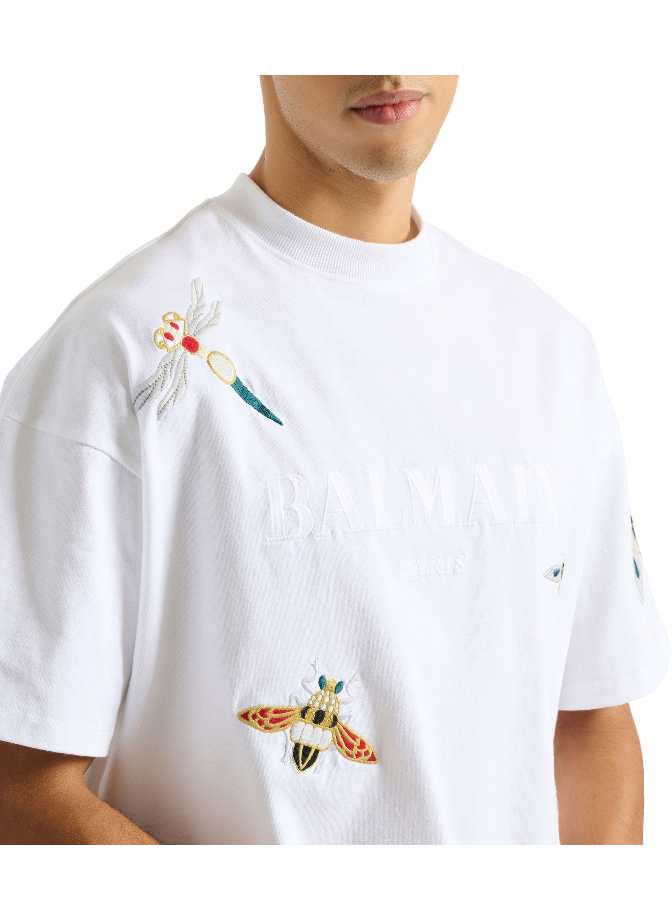T-shirt balmain insect brodé BALMAIN Blanc